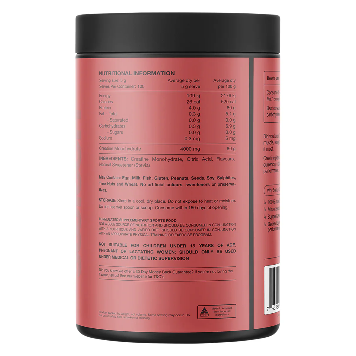 Thumbnail Switch Nutrition Creatine Monohydrate Powder Mango Passionfruit 500g