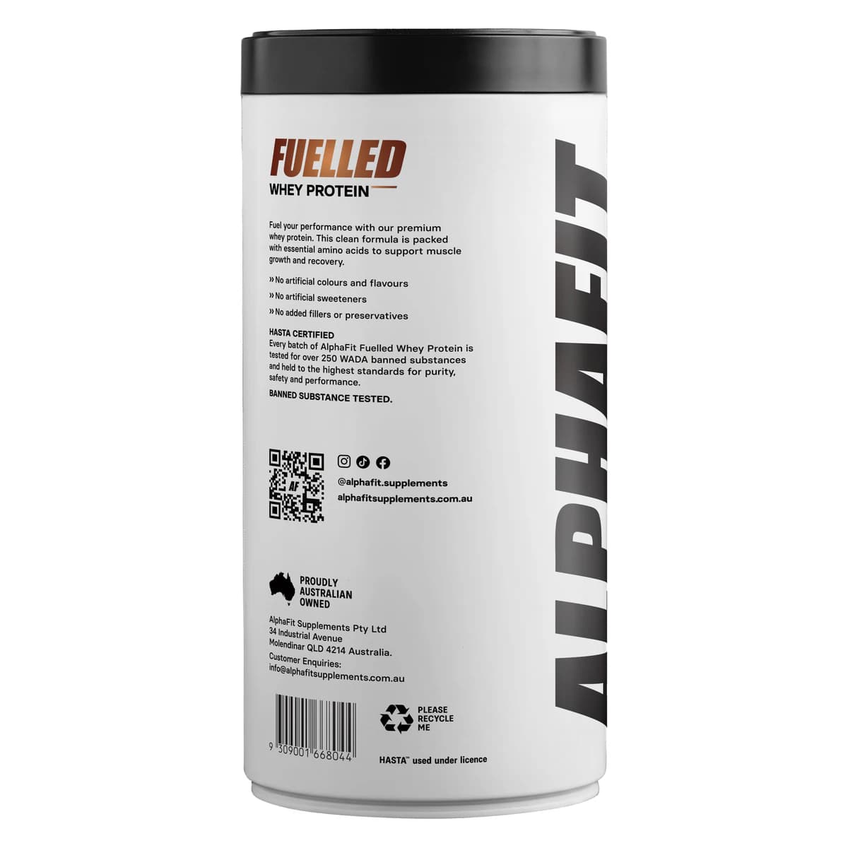 Thumbnail Alphafit Fuelled Whey Protein Powder Chocolate Milkshake 925g