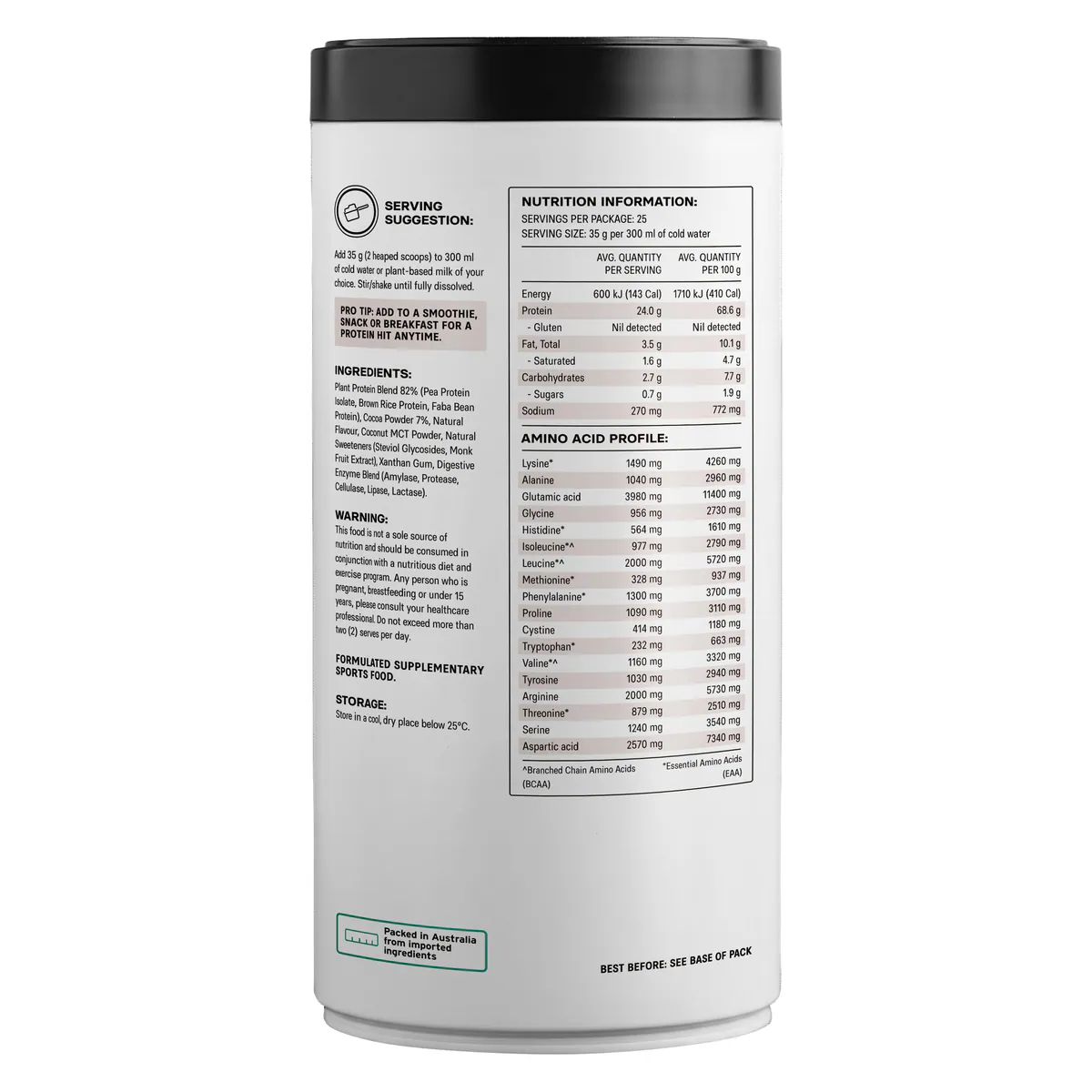 Thumbnail Alphafit Fuelled Plant Protein Powder Chocolate 875g