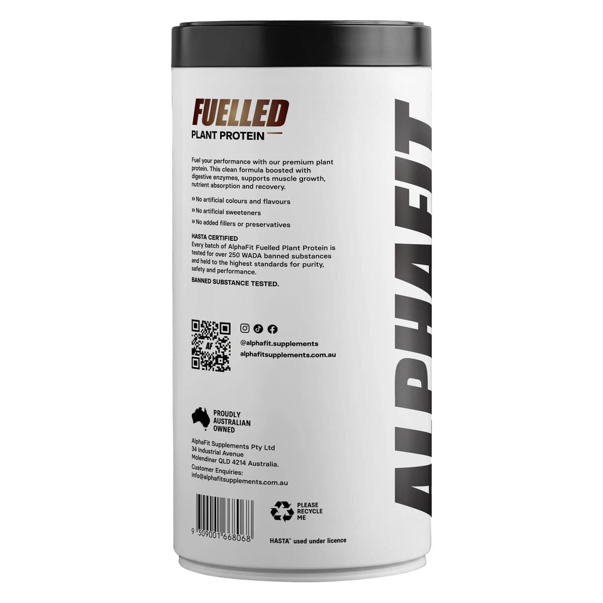 Thumbnail Alphafit Fuelled Plant Protein Powder Chocolate 875g