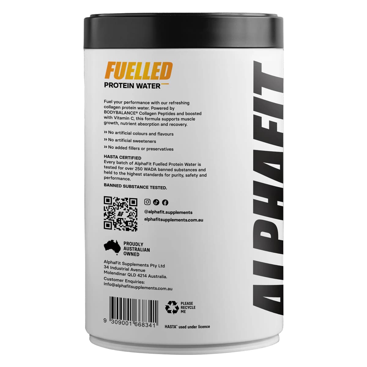 Thumbnail Alphafit Fuelled Protein Water Tropical Sunrise 700g