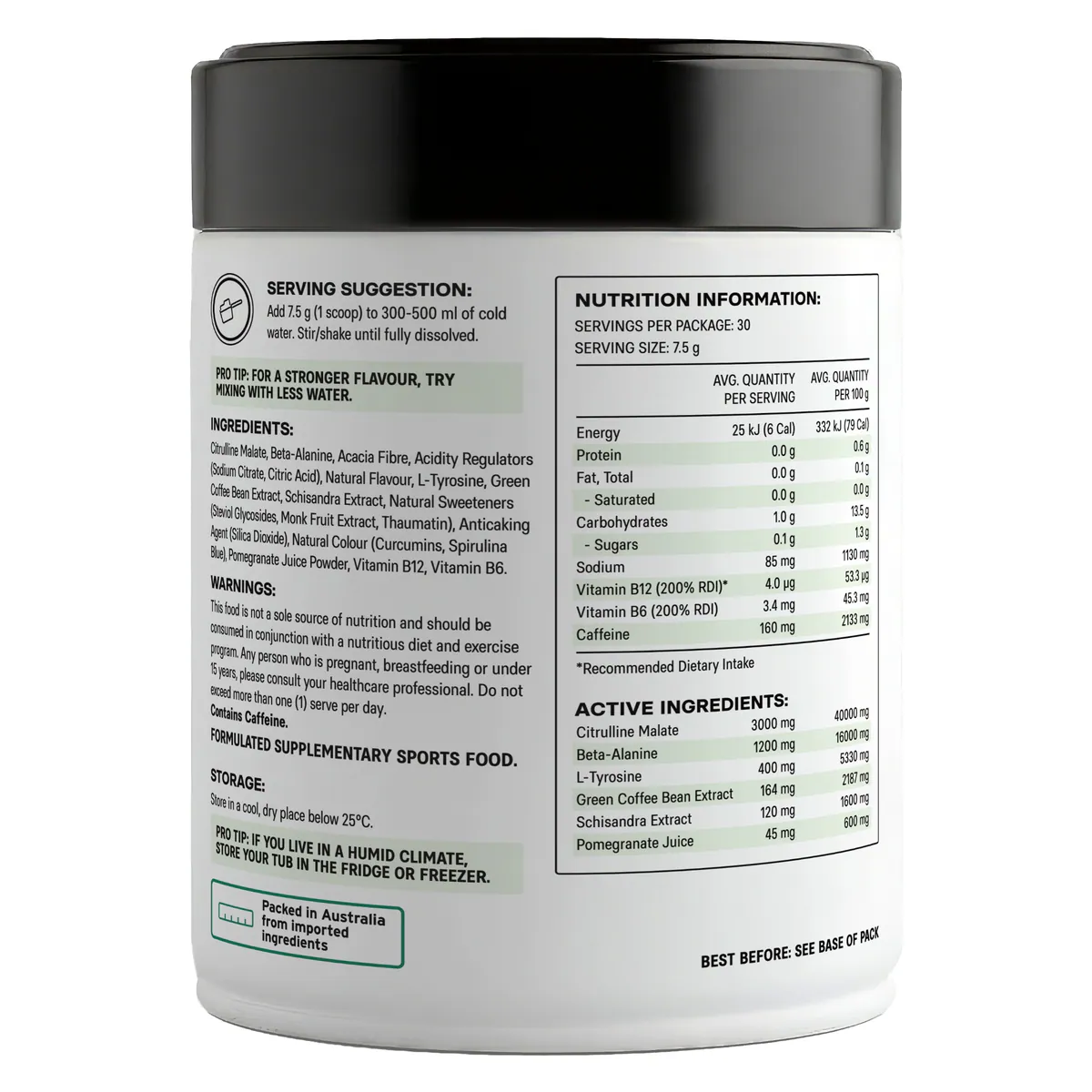 Thumbnail Alphafit Charged Pre-workout Pine Lime Splice 225g