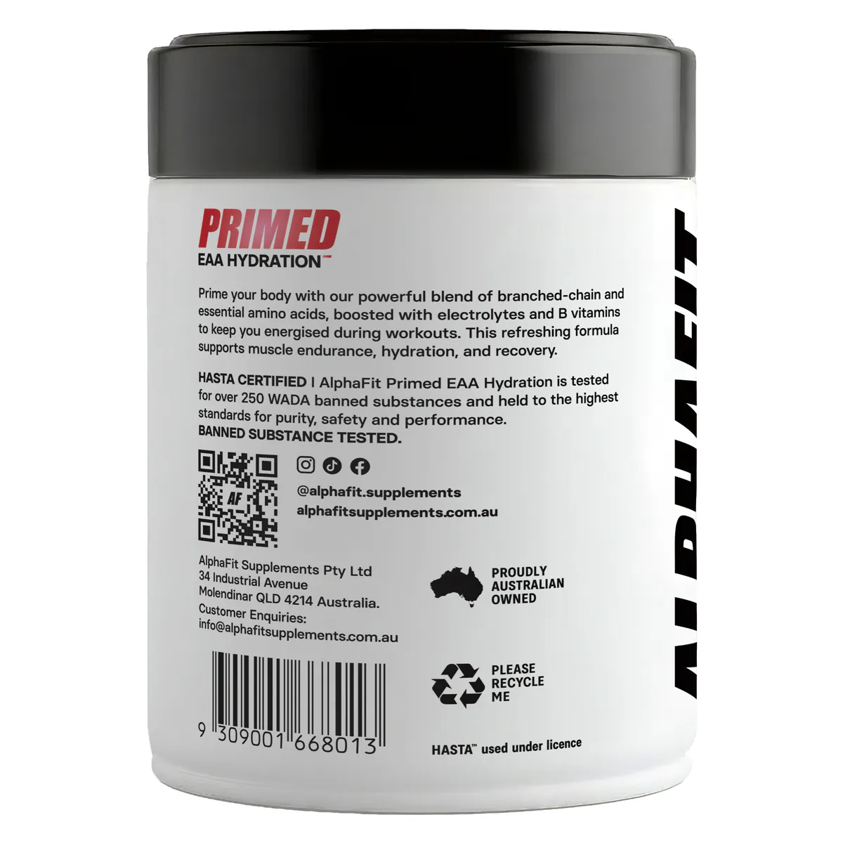 Thumbnail Alphafit Primed EAA Hydration Raspberry 270g