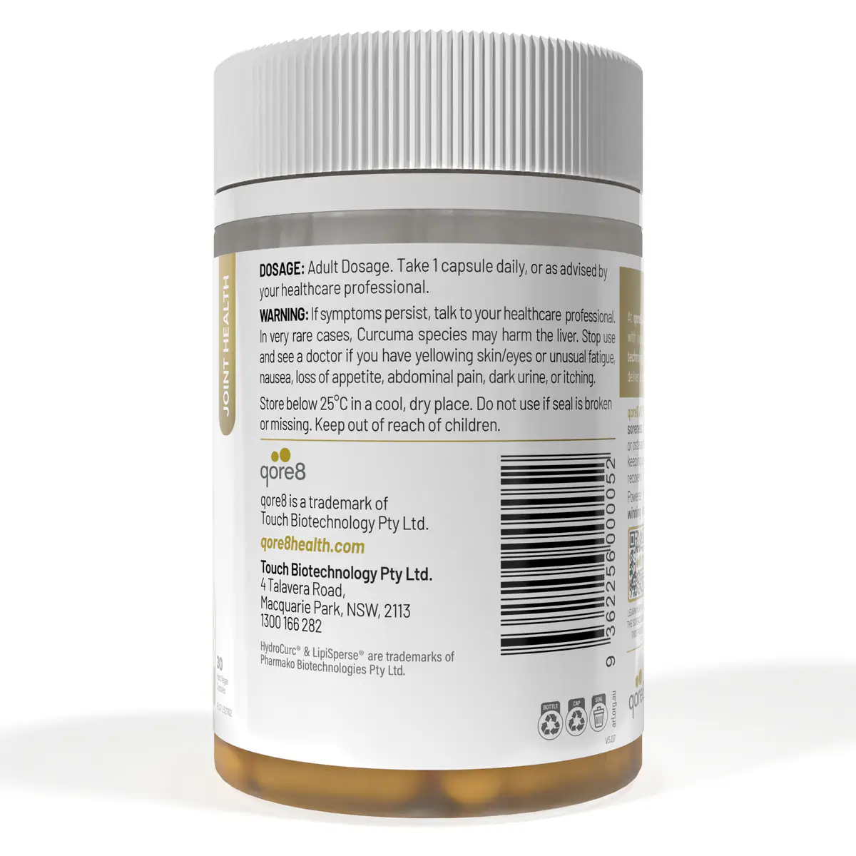 Thumbnail Qore8 Advanced Joint Care Curcumin 396mg 30 Vegan Capsules