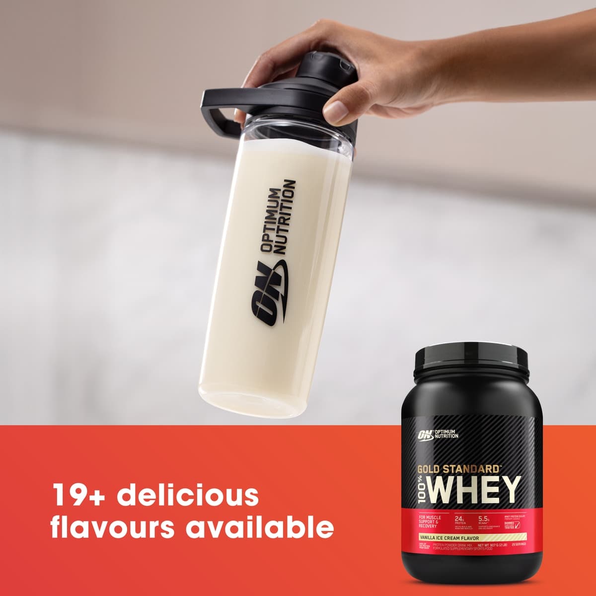 Thumbnail Optimum Nutrition Gold Standard Whey Protein Powder Vanilla 907g