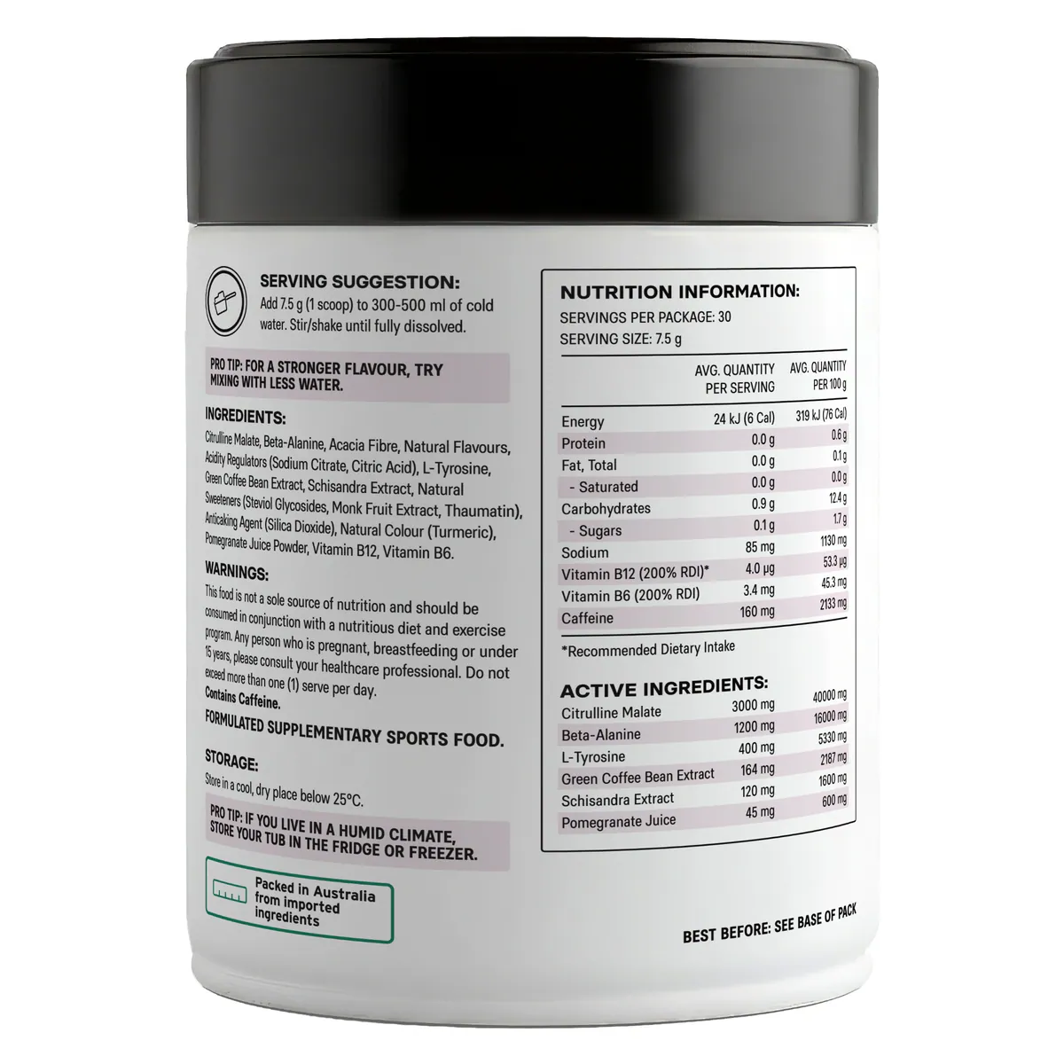 Thumbnail Alphafit Charged Pre-workout Tropical Passionfruit 225g