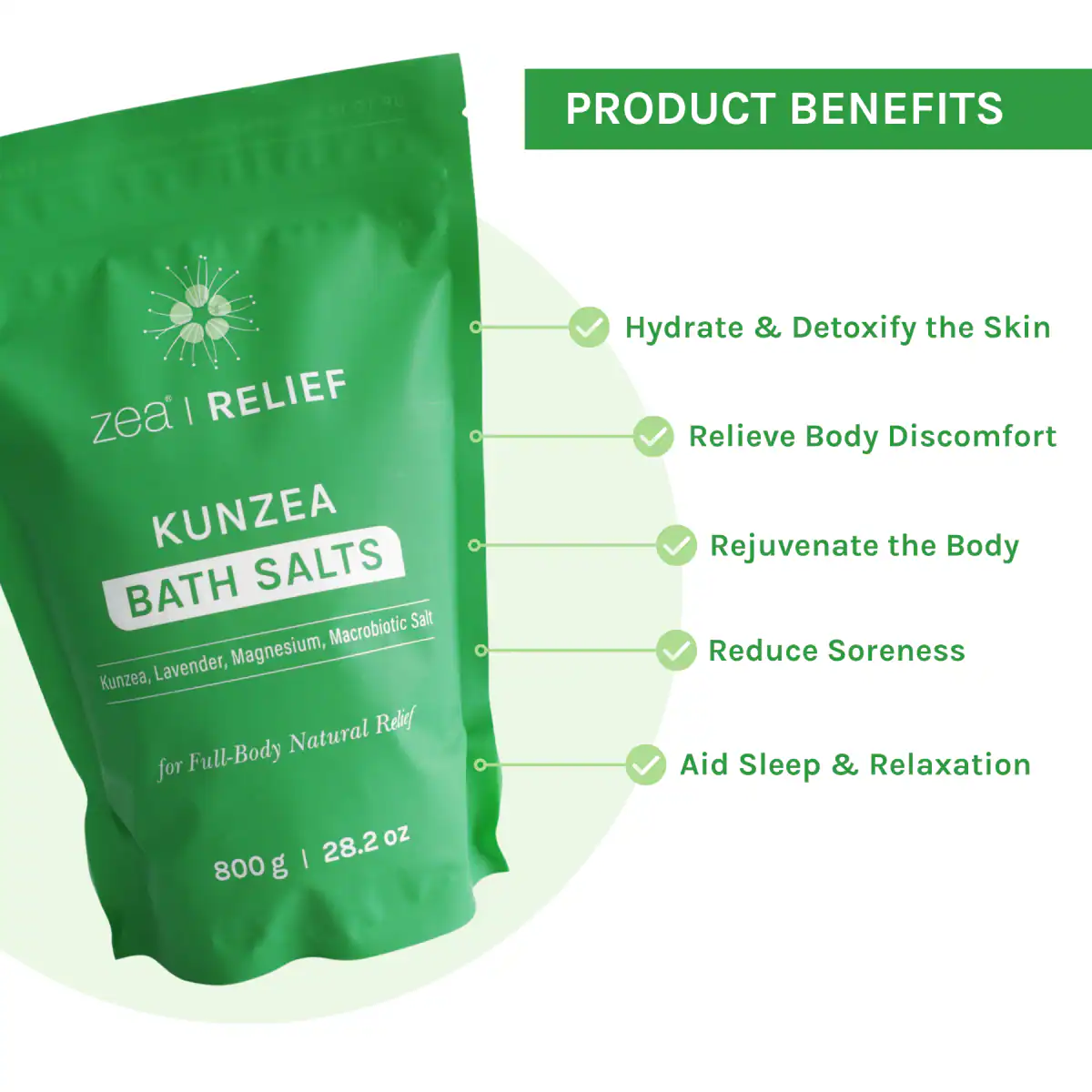 Thumbnail Zea Relief Kunzea Bath Salts 800g