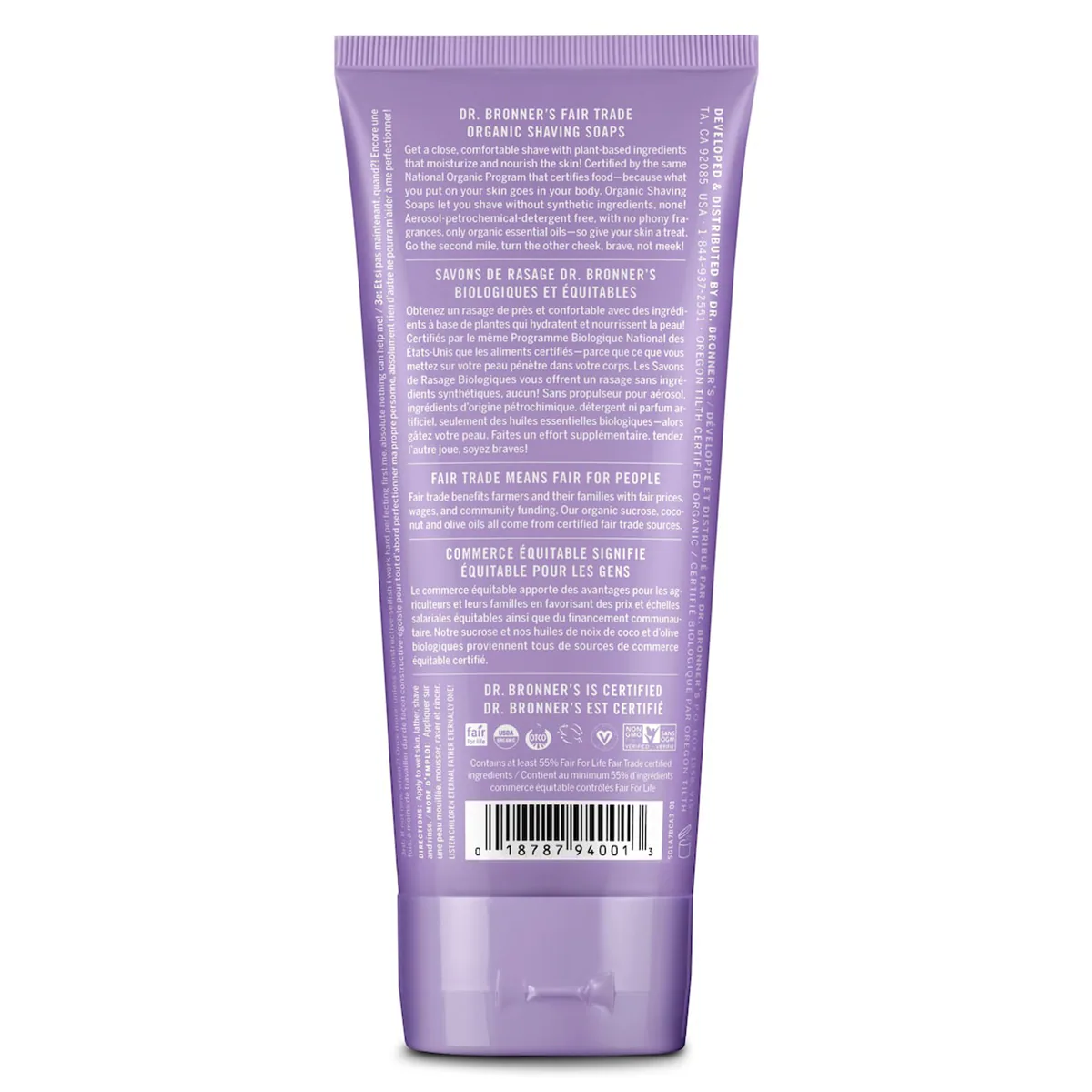Thumbnail Dr Bronner's Organic Shaving Soap Lavender 208ml
