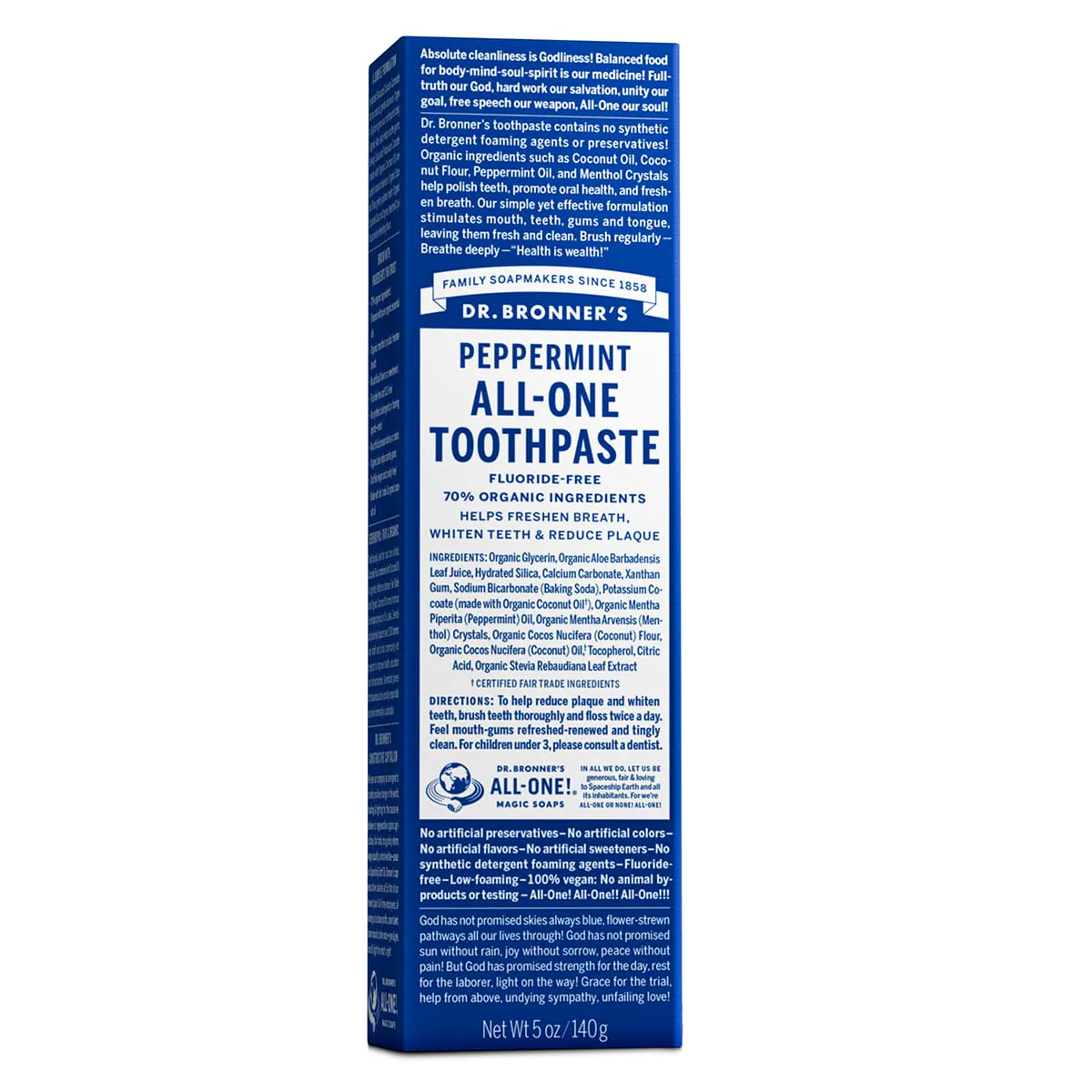 Thumbnail Dr Bronner's Peppermint All-One Toothpaste 140g