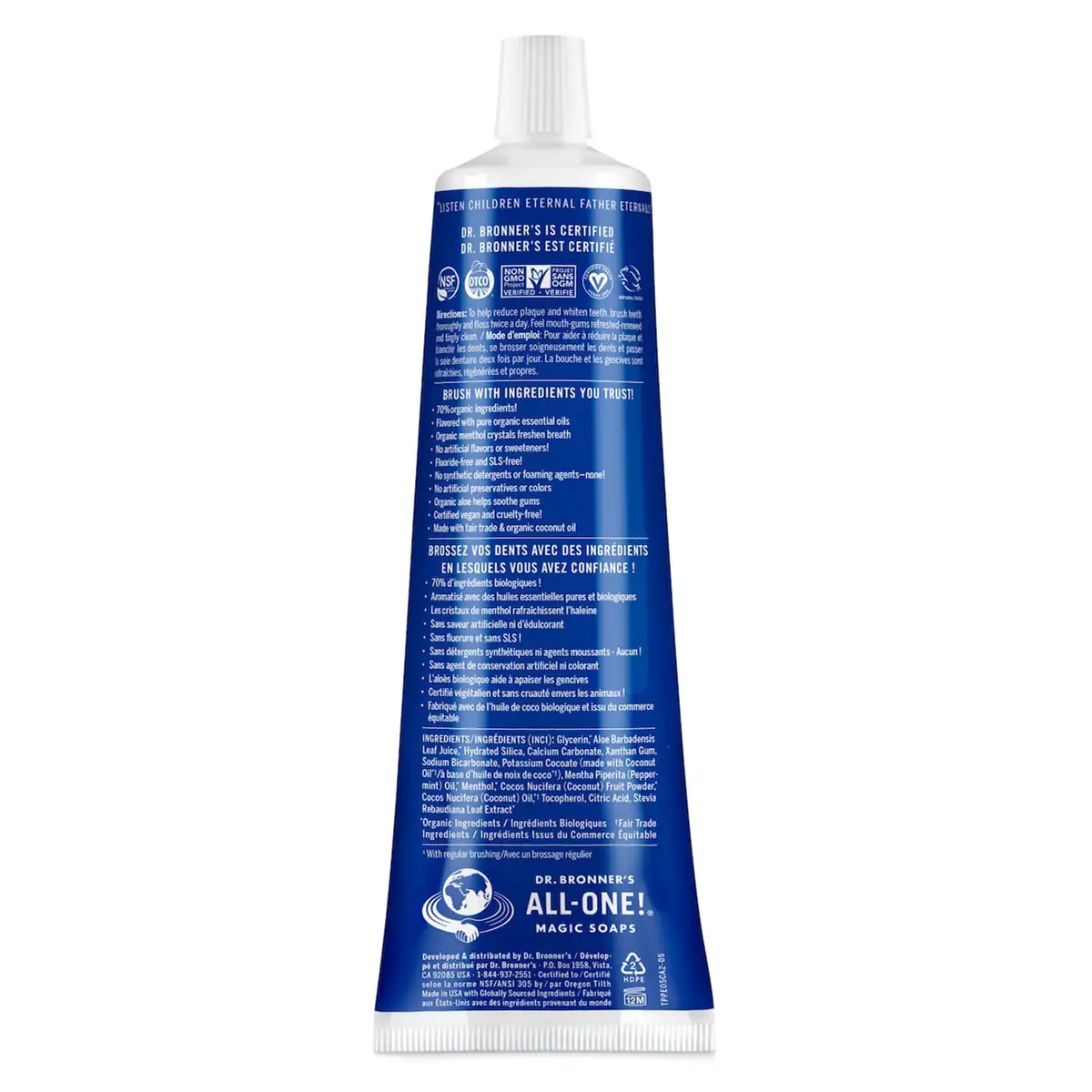 Thumbnail Dr Bronner's Peppermint All-One Toothpaste 140g