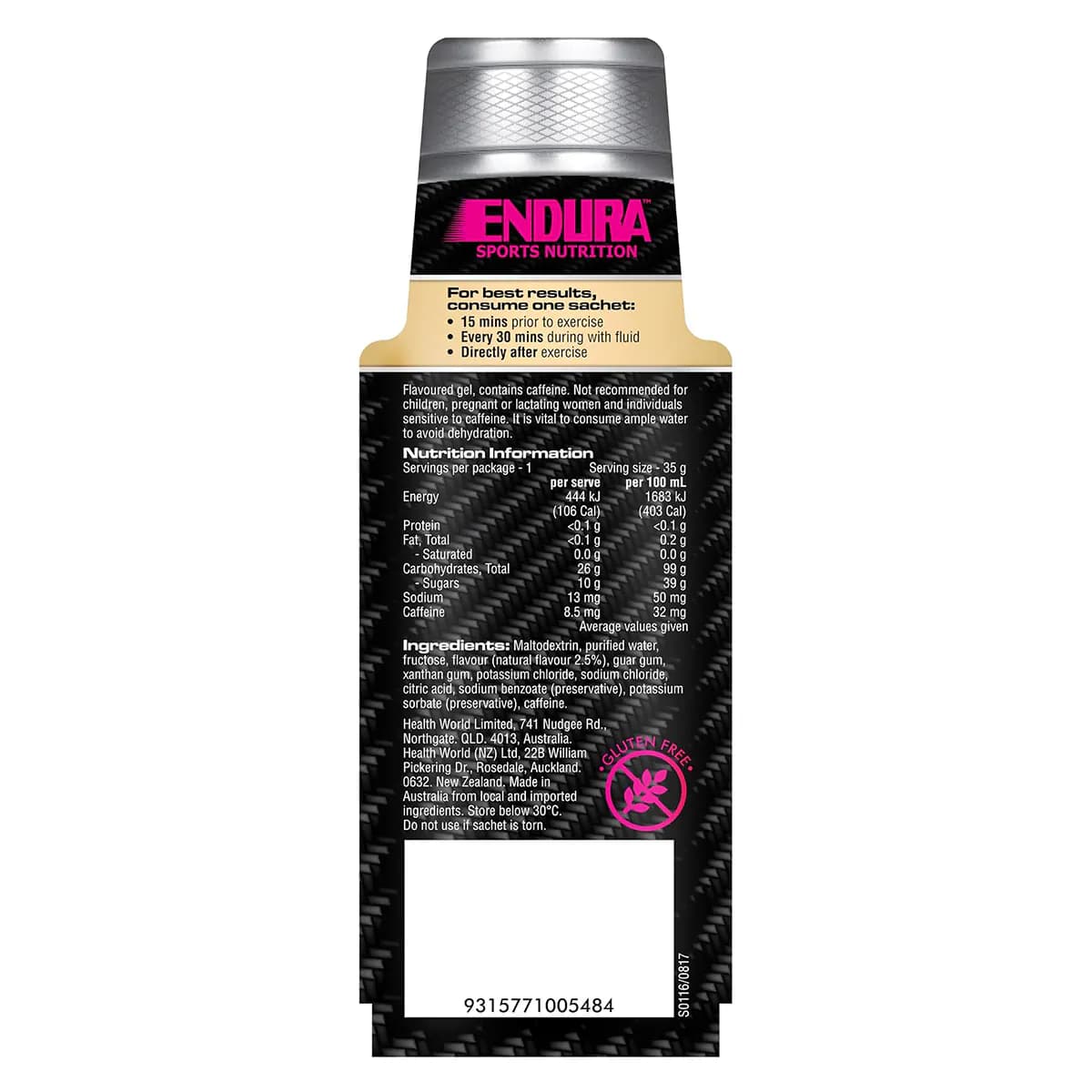 Thumbnail Endura Sports Energy Gel Vanilla 35g