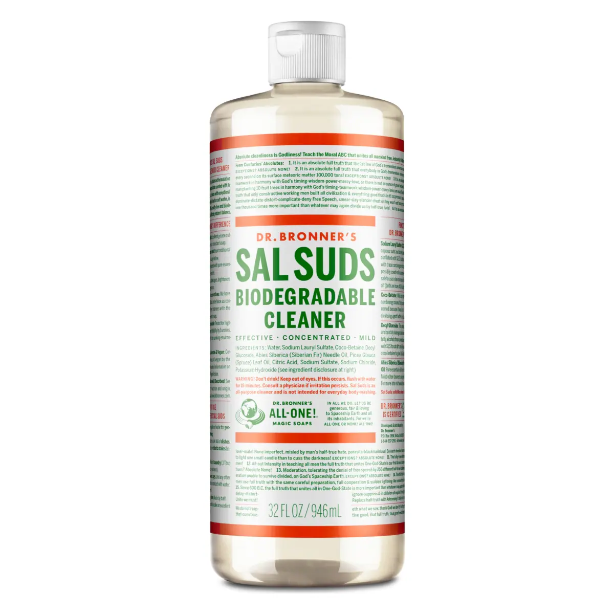 Thumbnail Dr Bronner's Sal Suds Biodegradable Cleaner 946ml