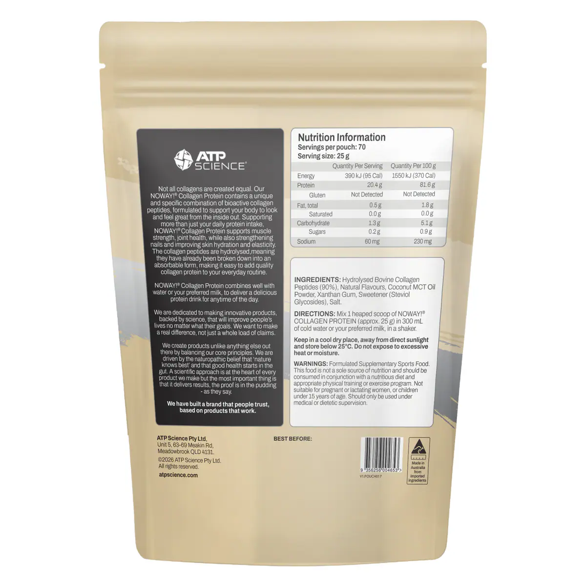 Thumbnail ATP Science Noway Collagen Protein Powder Vanilla 1.75kg