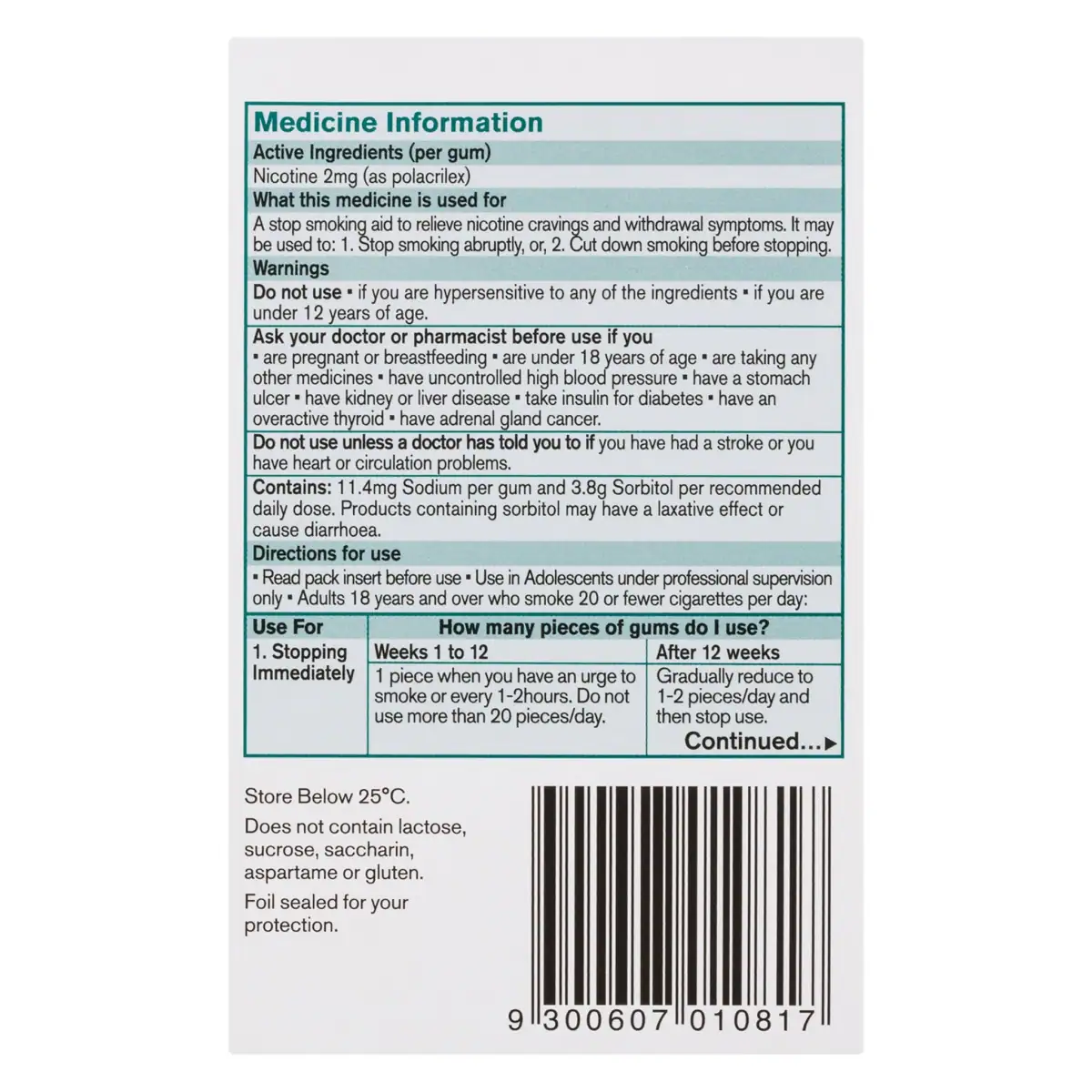 Thumbnail Nicorette Quit Smoking Nicotine Gum 2mg Classic 75 Pack