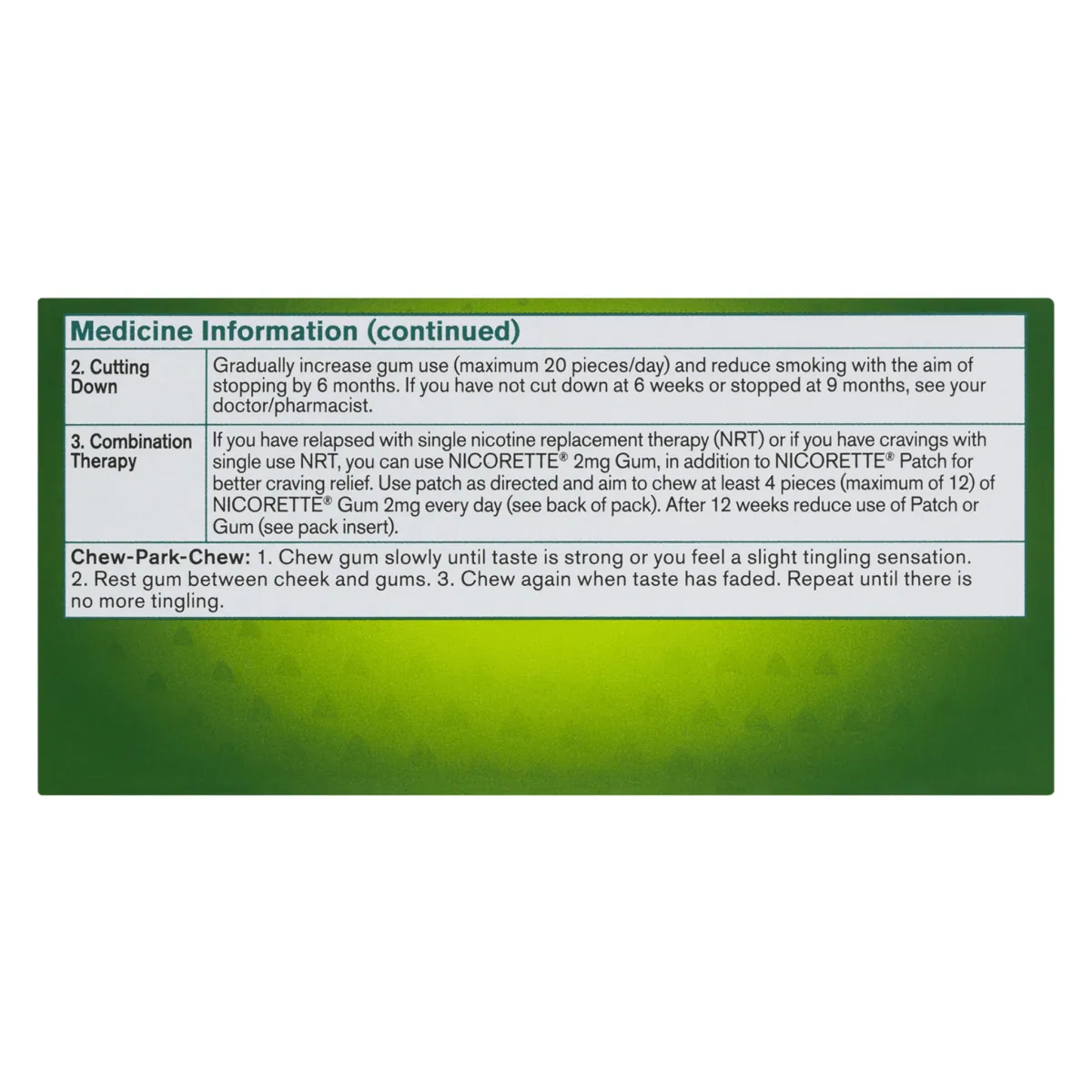 Thumbnail Nicorette Quit Smoking Nicotine Gum 2mg Classic 75 Pack