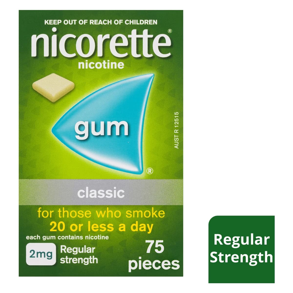 Thumbnail Nicorette Quit Smoking Nicotine Gum 2mg Classic 75 Pack