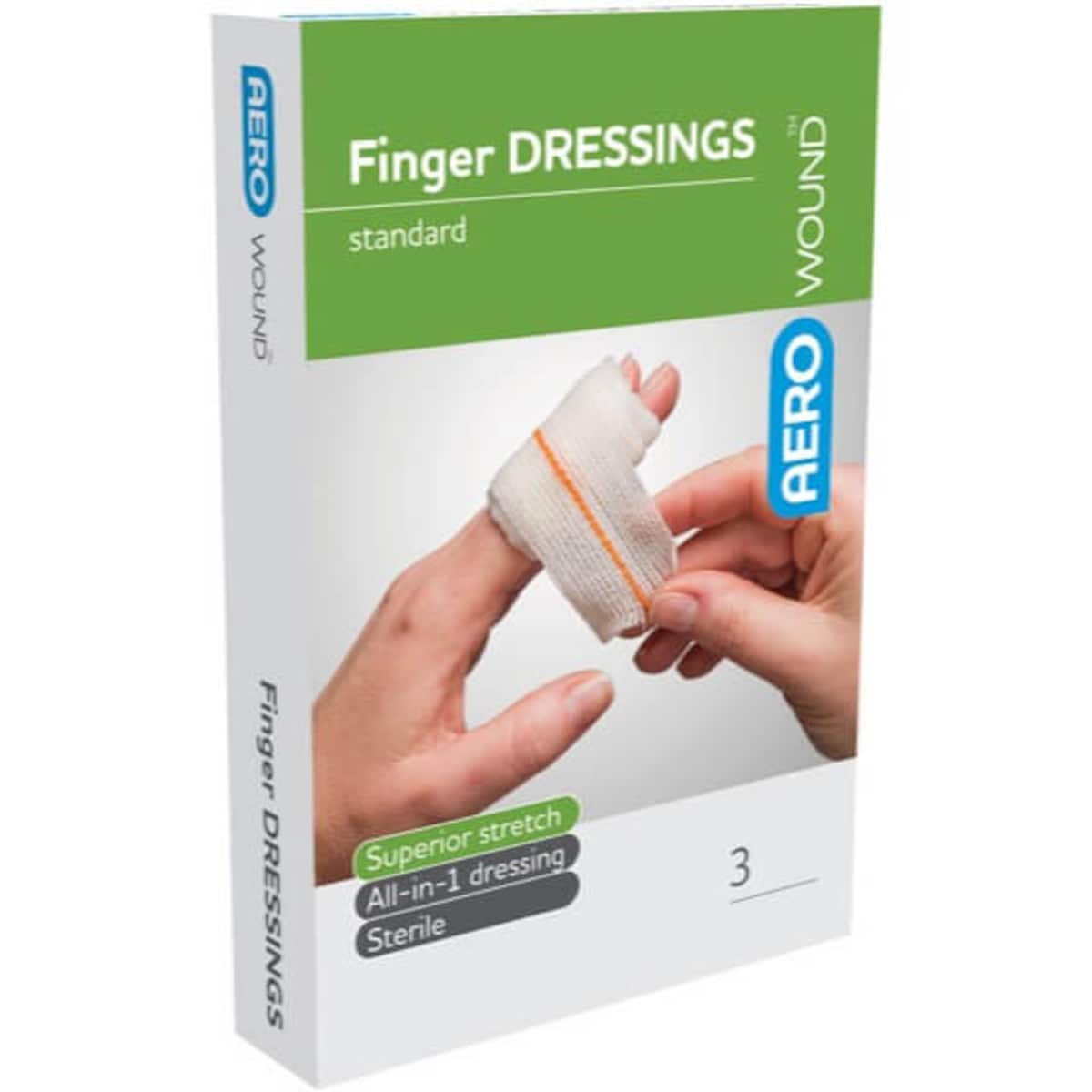Thumbnail AeroWound Finger Dressing 4.5cm x 4.5cm 3 Pack
