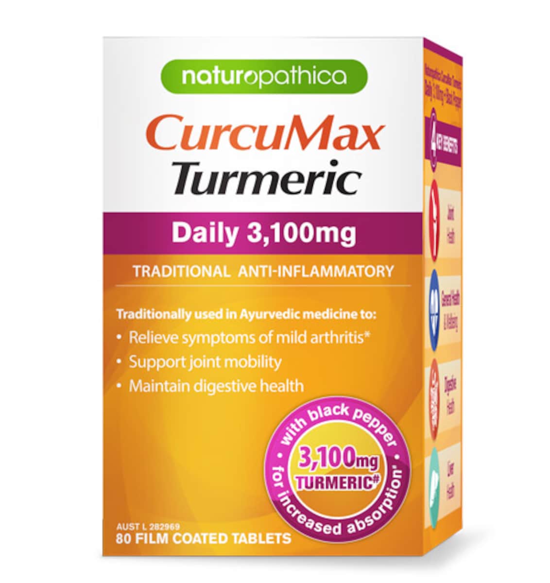 Thumbnail Naturopathica CurcuMax Turmeric Daily 3100mg 80 Tablets