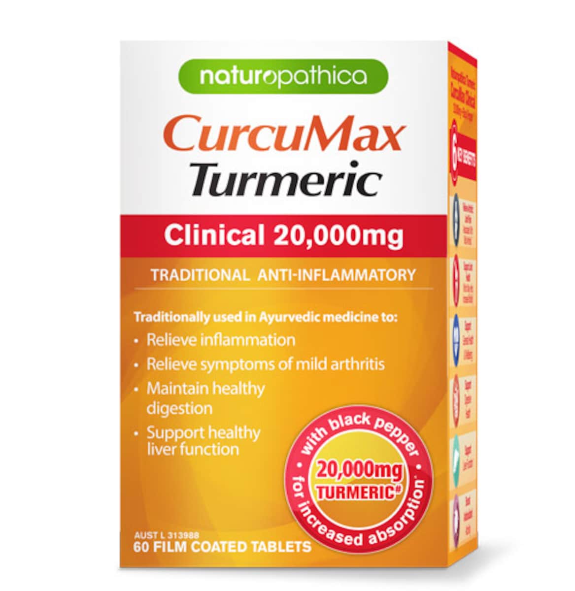 Thumbnail Naturopathica CurcuMax Turmeric Clinical 20000mg 60 Tablets