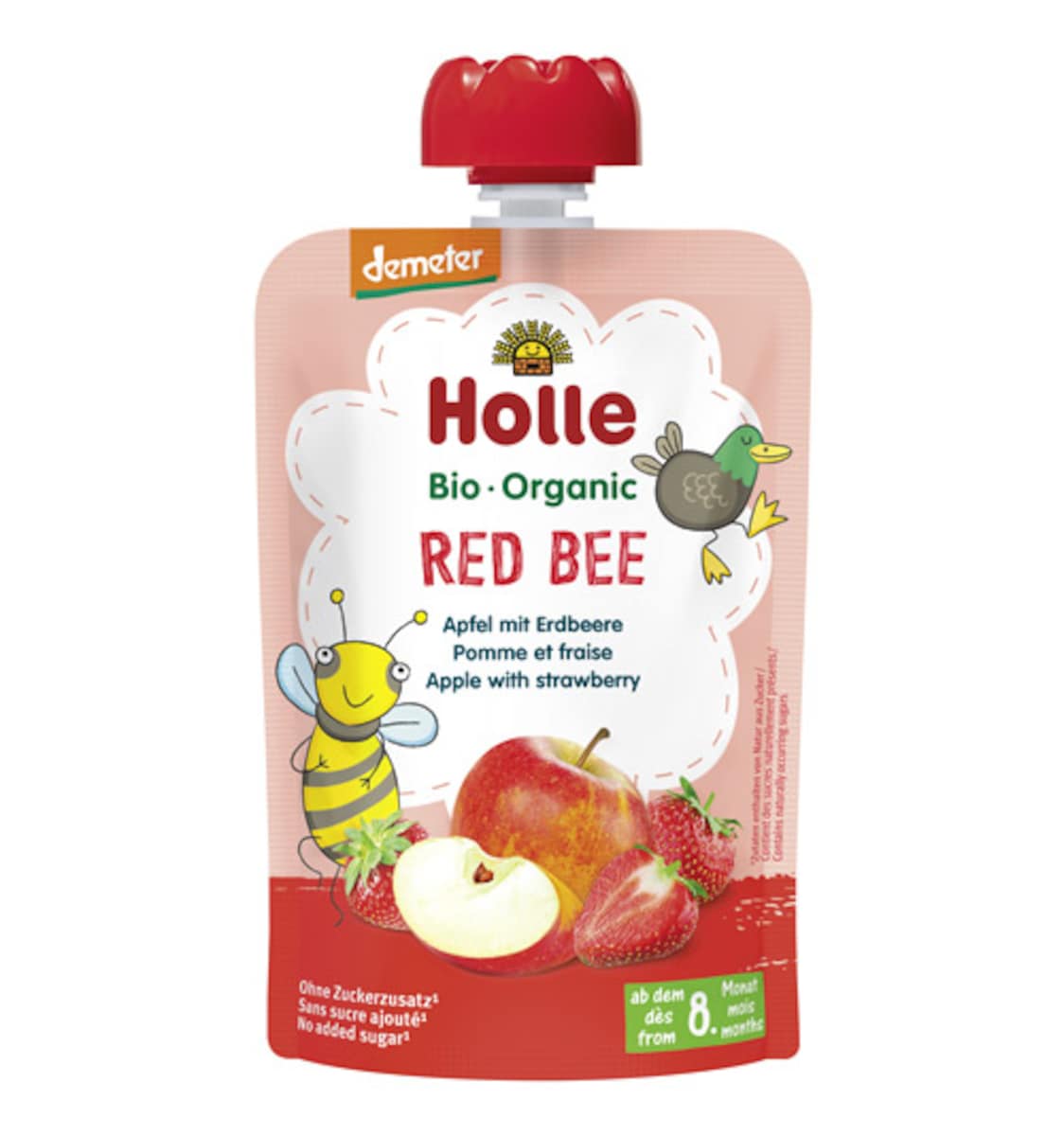 Thumbnail Holle Red Bee -  Apple with Strawberry 100g