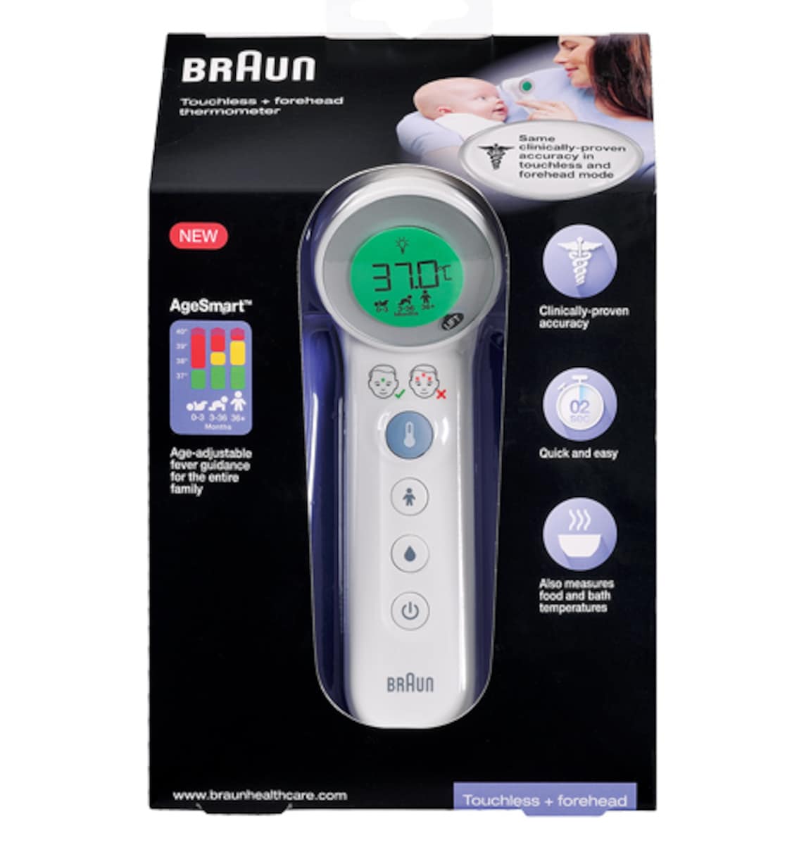 Thumbnail Braun Touchless + Forehead Thermometer BNT4