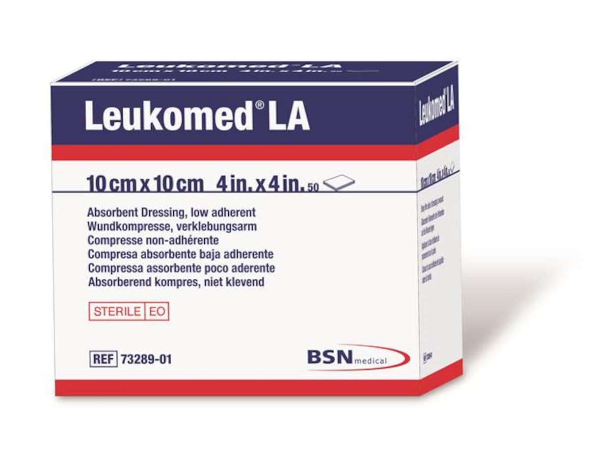 Thumbnail Leukomed LA Low Adherent Absorbent Dressing 10cm x 10cm (1 dressing only)