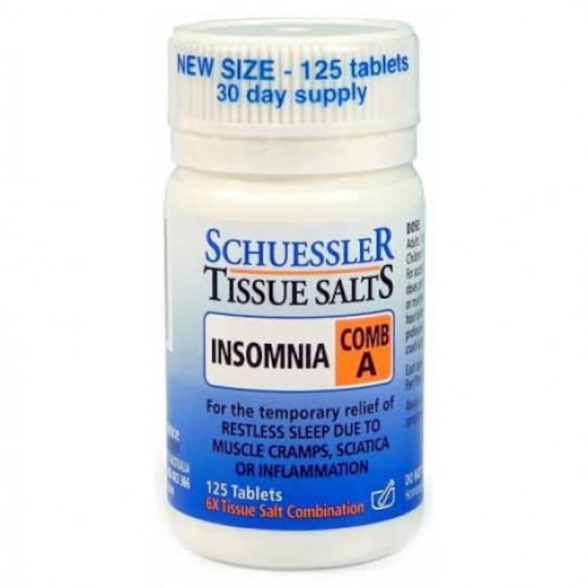 Thumbnail Schuessler Tissue Salts Comb A Insomnia 125 Tablets