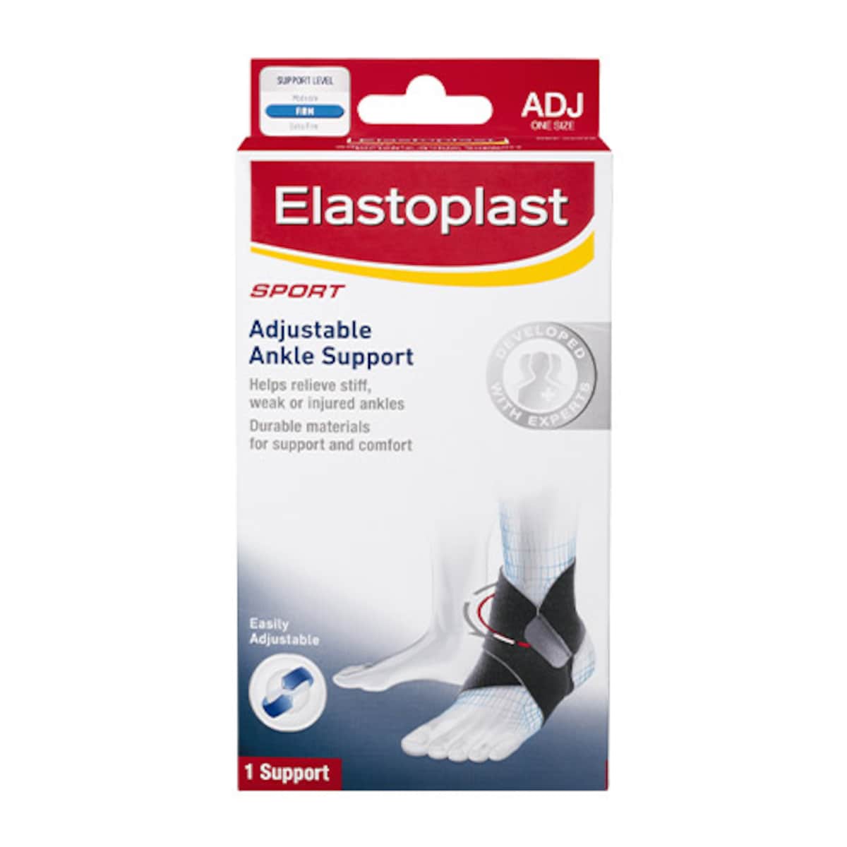 Thumbnail Elastoplast Sport Adjustable Ankle Support One Size 1 Pack