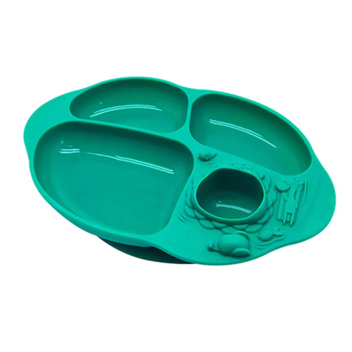 Thumbnail Marcus & Marcus Yummy Dips Suction Divided Plate Green