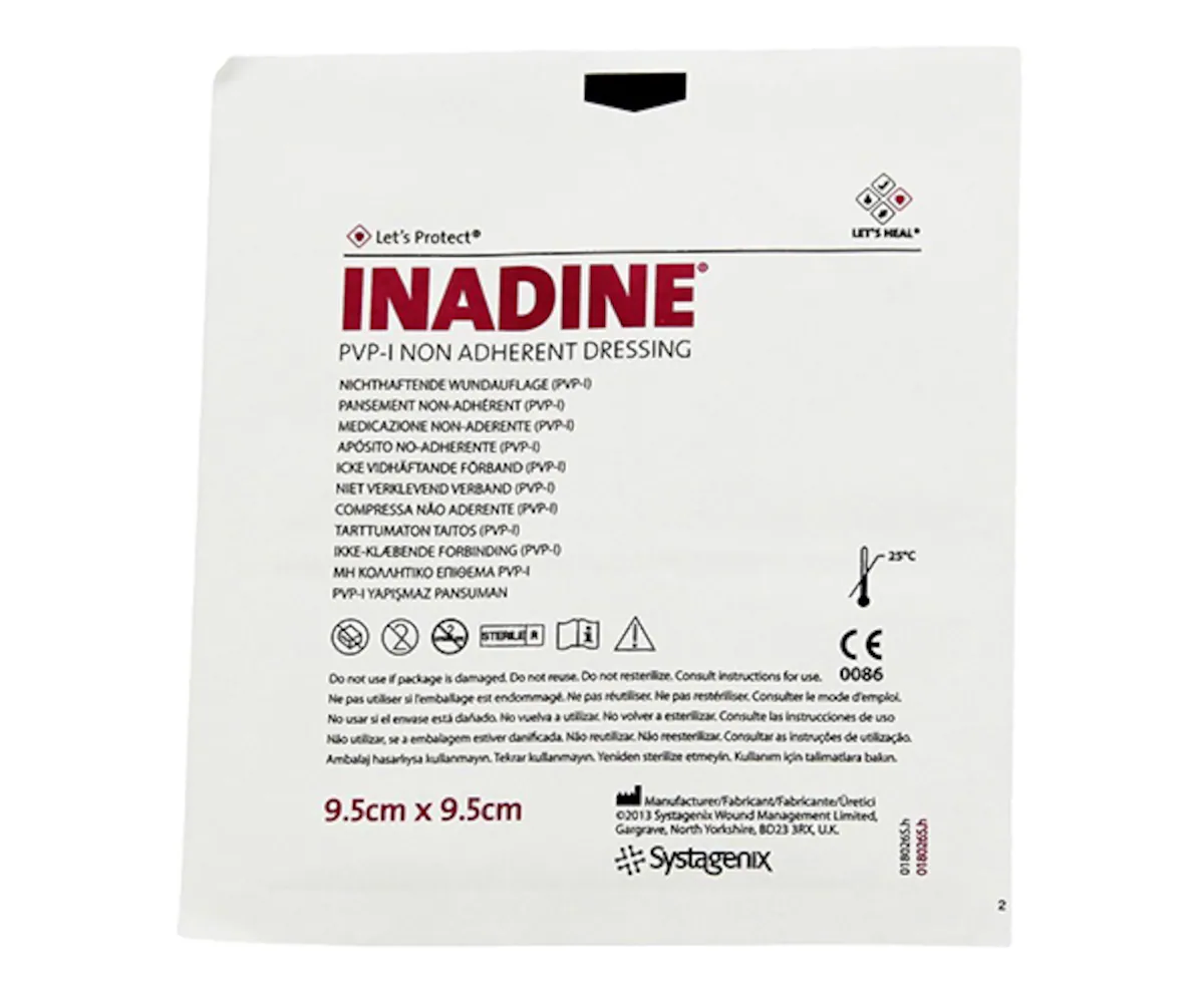 Thumbnail Inadine Non-adherent Dressing 9.5cm x 9.5cm Single Dressing