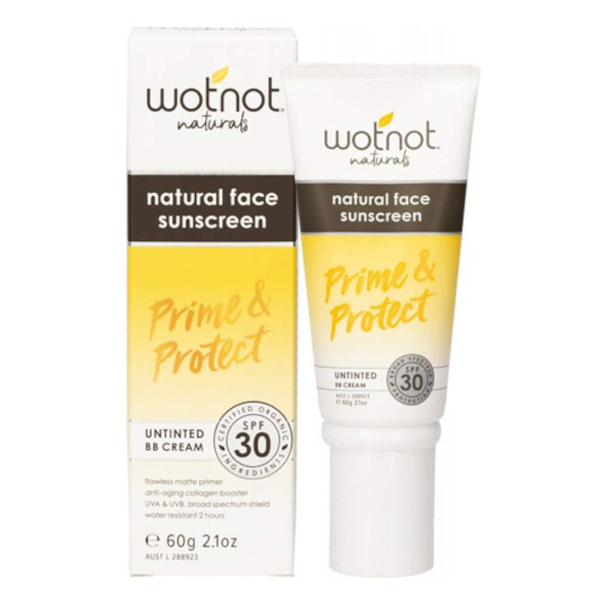 Thumbnail Wotnot Natural Face Sunscreen BB Cream Untinted SPF30 60g
