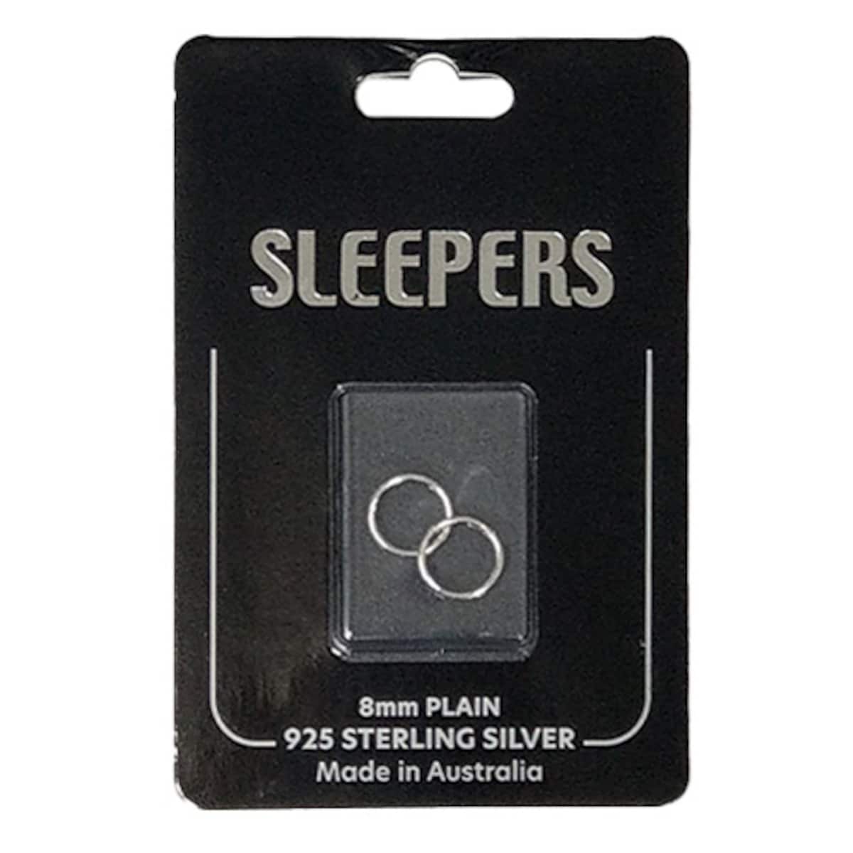 Thumbnail Studex Mini Plain Sleeper Earrings Silver 8mm - 1 Pair