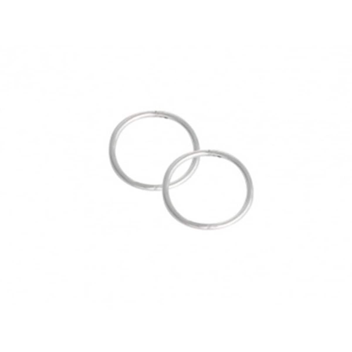 Thumbnail Studex Plain Medium 14mm Sleeper Earring Silver 1 Pair