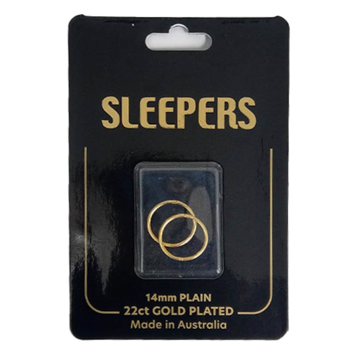 Thumbnail Studex Plain Medium 14mm Sleeper Earring Gold 1 Pair