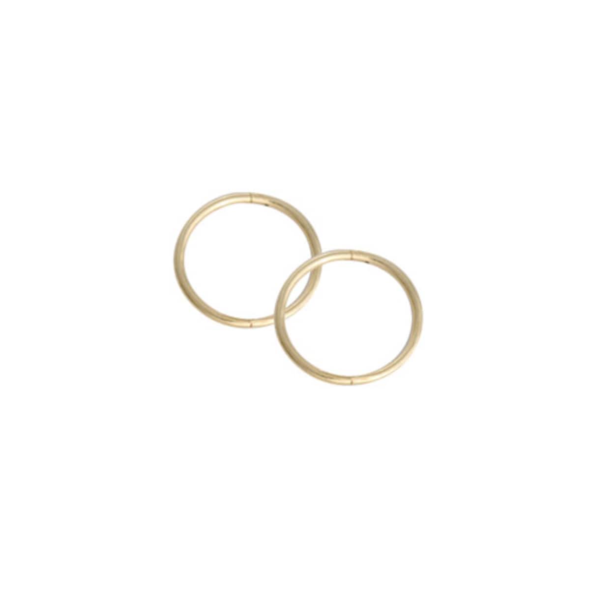 Thumbnail Studex Plain Medium 14mm Sleeper Earring Gold 1 Pair