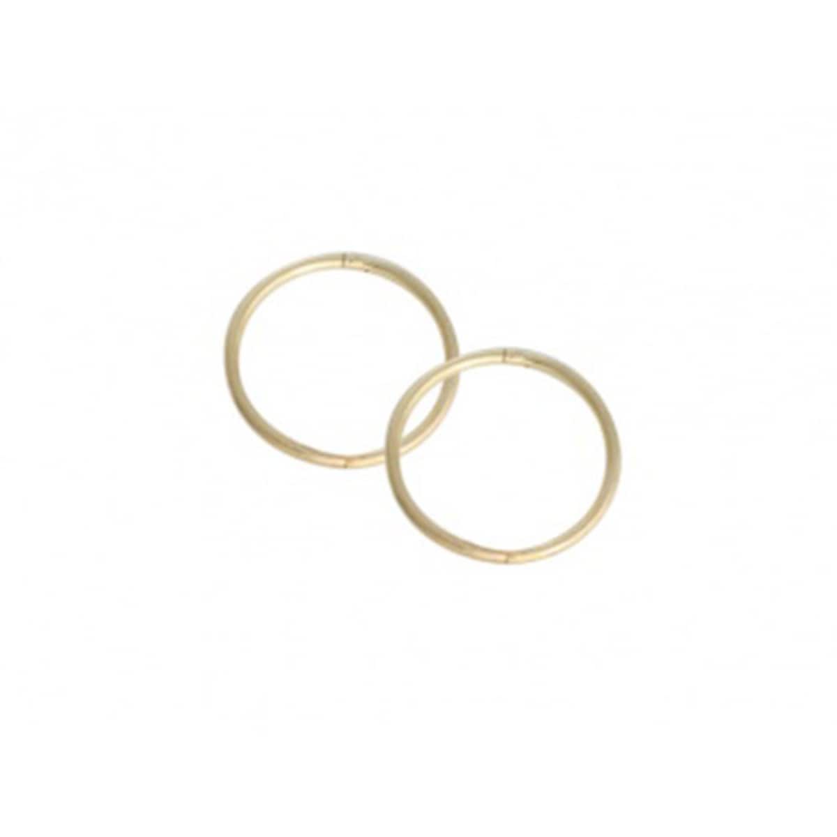 Thumbnail Studex Plain Sleeper Earrings Gold Plated Large 16mm - 1 Pair