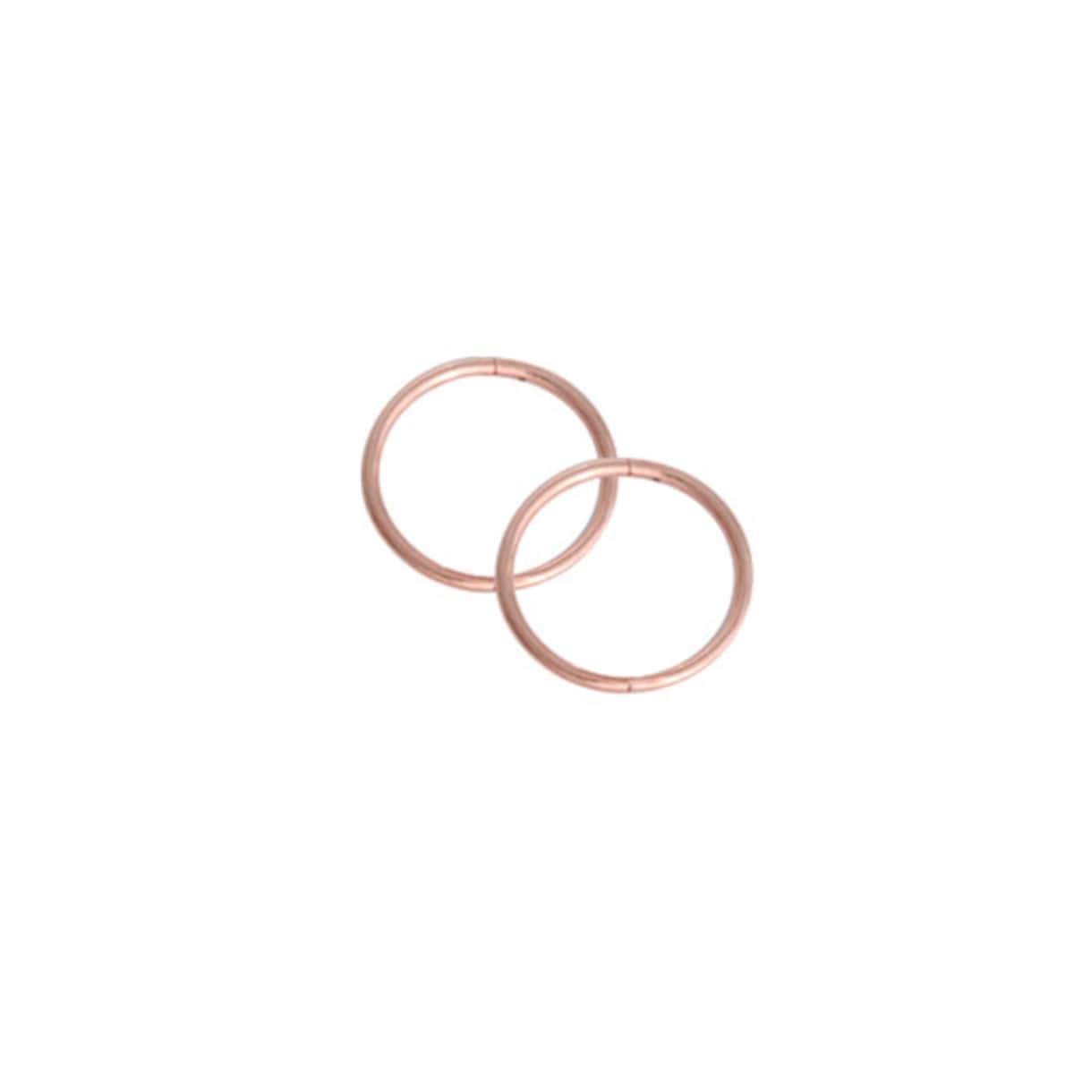 Thumbnail Studex Plain Sleeper Earrings Small 12mm Rose Gold 1 Pair
