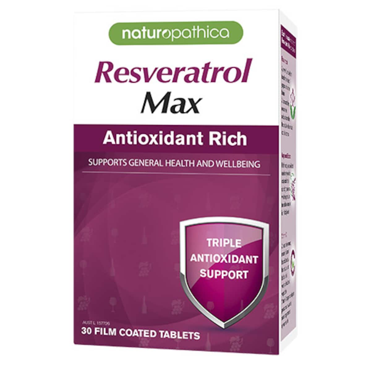 Thumbnail Naturopathica Resveratrol Max Antioxidant Rich 30 Tablets