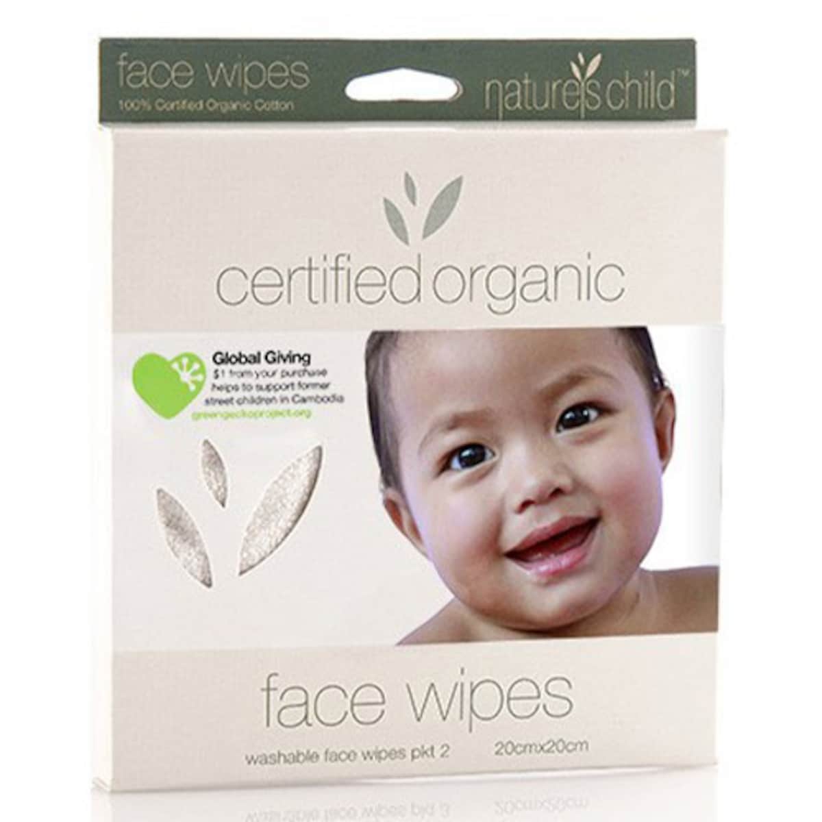 Thumbnail Nature's Child Organic Washable Face Wipes 2 Pack