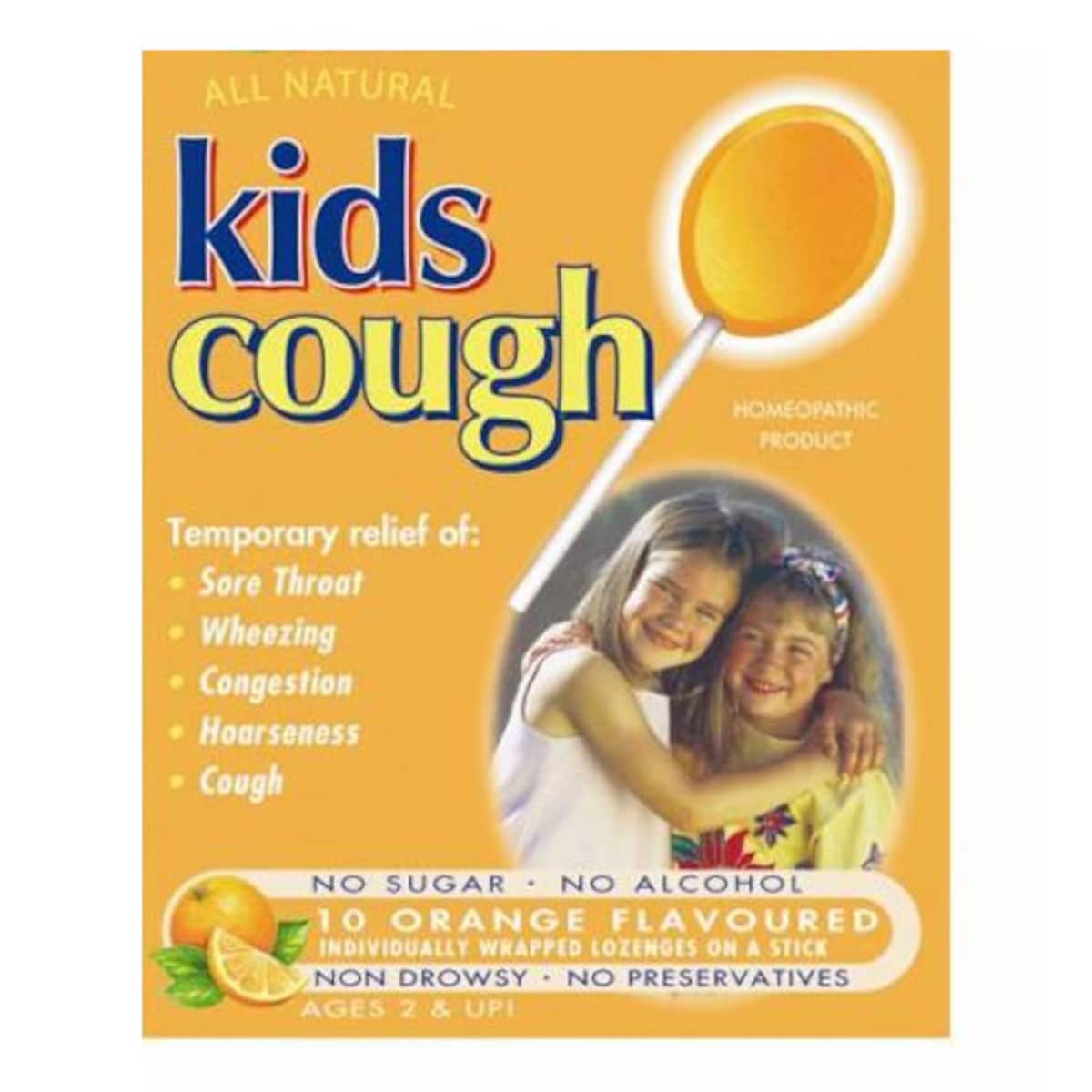 Thumbnail Key Sun Kids Cough Lozenges Orange Flavour 10 Pack