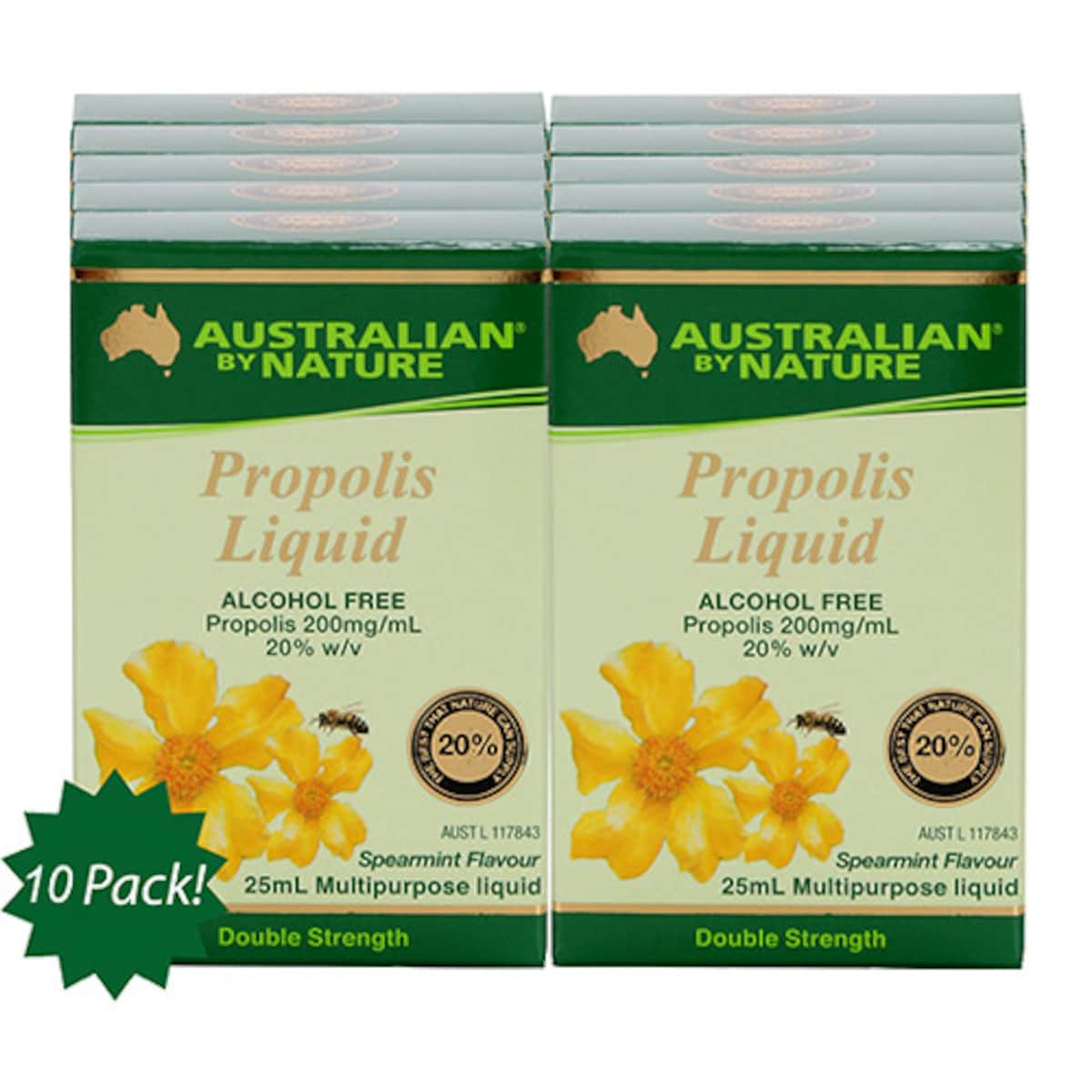 Thumbnail Australian by Nature Propolis Liquid Alcohol Free 10 x 25ml
