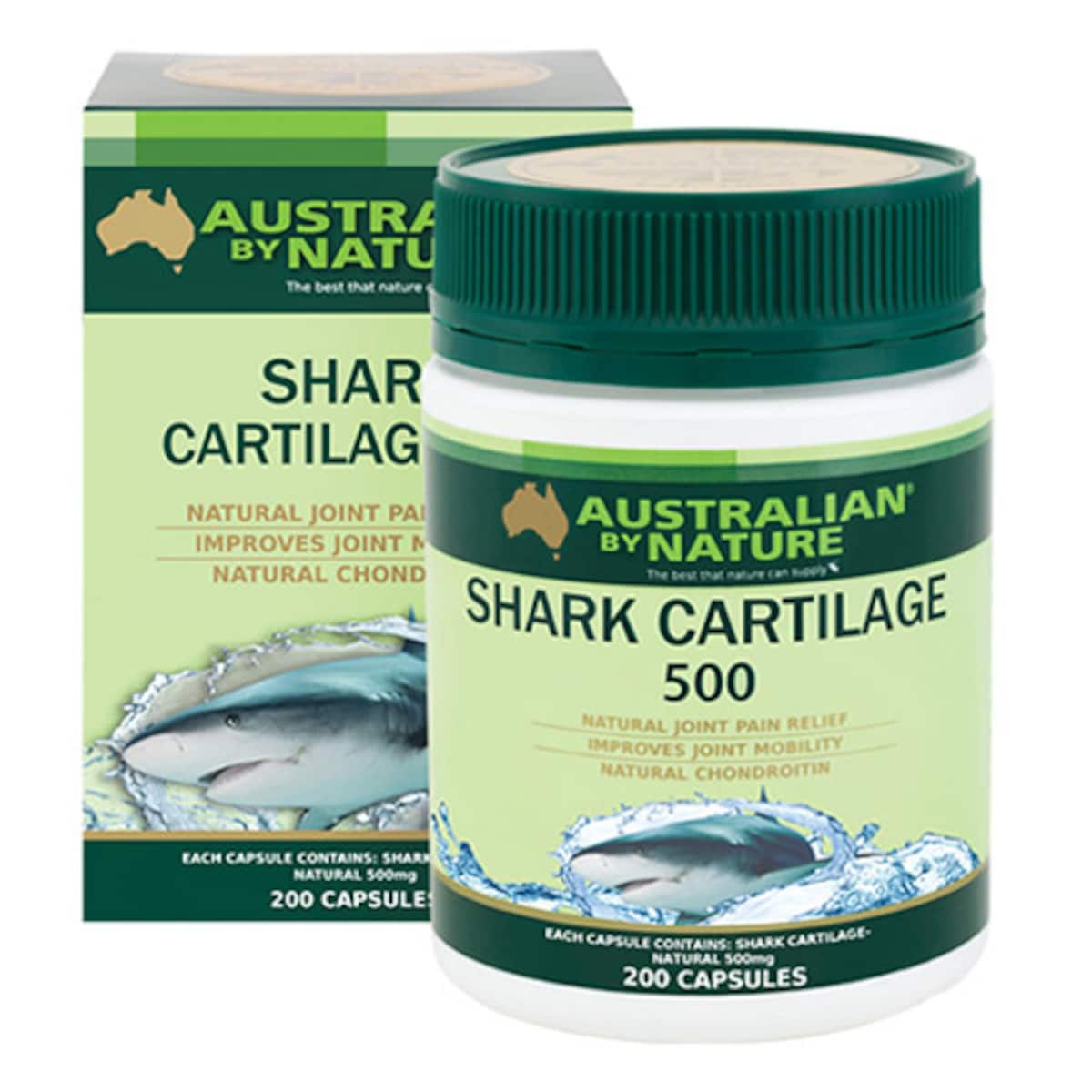 Thumbnail Australian by Nature Shark Cartilage 500mg 200 Capsules