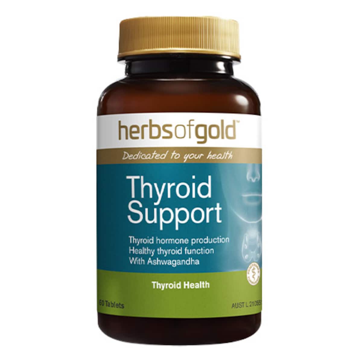 Thumbnail Herbs of Gold Thyroid Support 60 Tablets