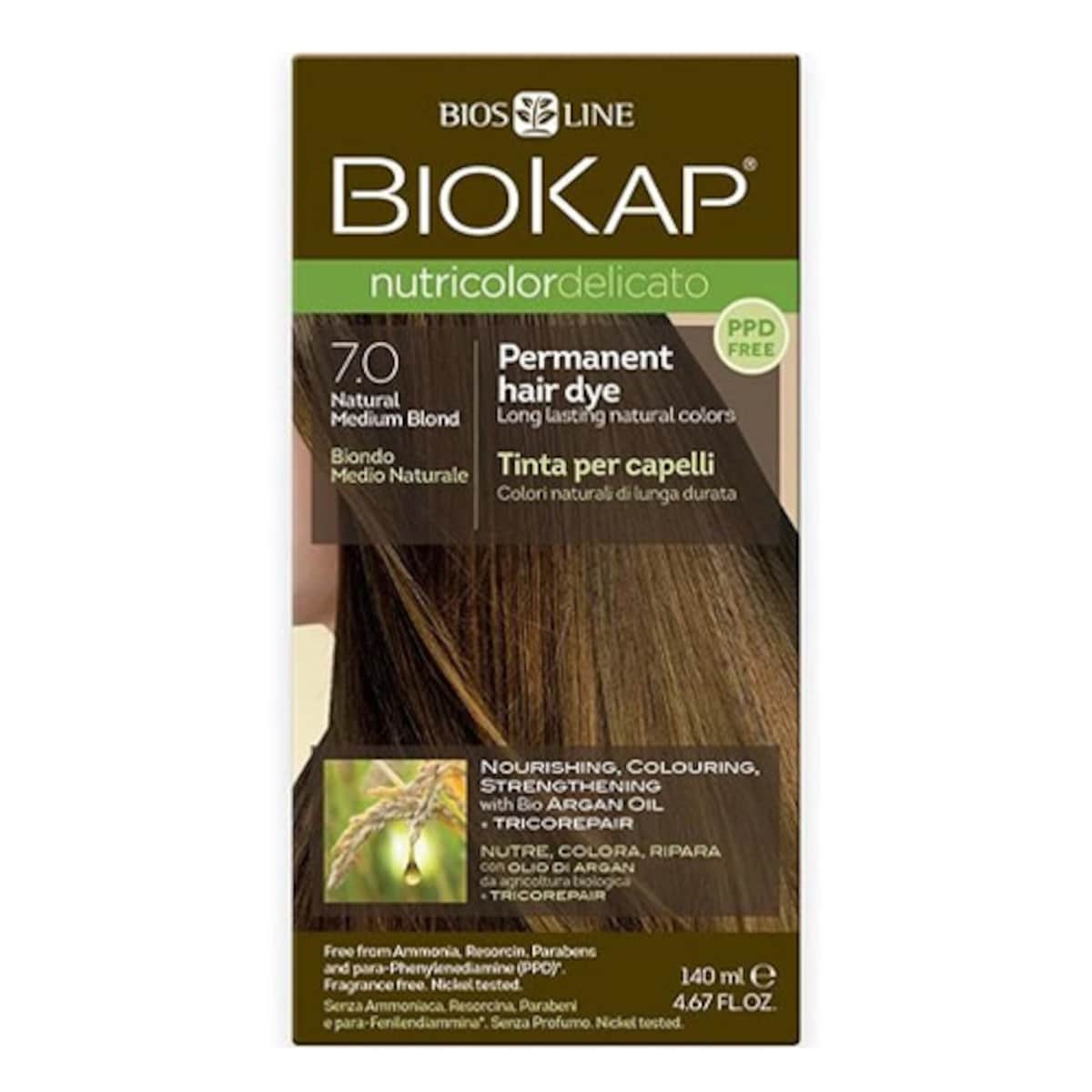 Thumbnail Biokap Nutricolor Delicato 7.0 Natural Medium Blonde 140ml