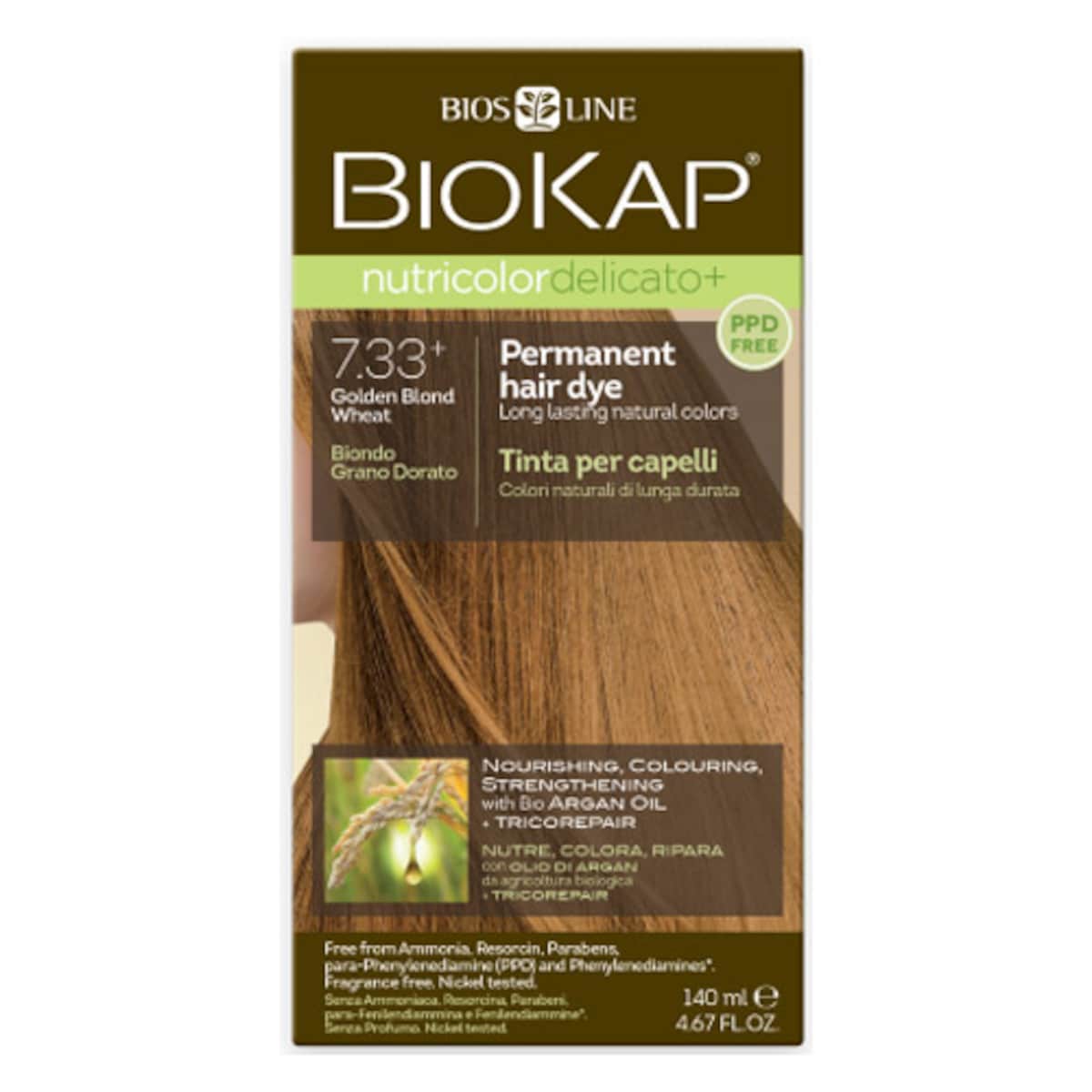 Thumbnail Biokap Nutricolor Delicato 7.33 Golden Blonde Wheat 140ml