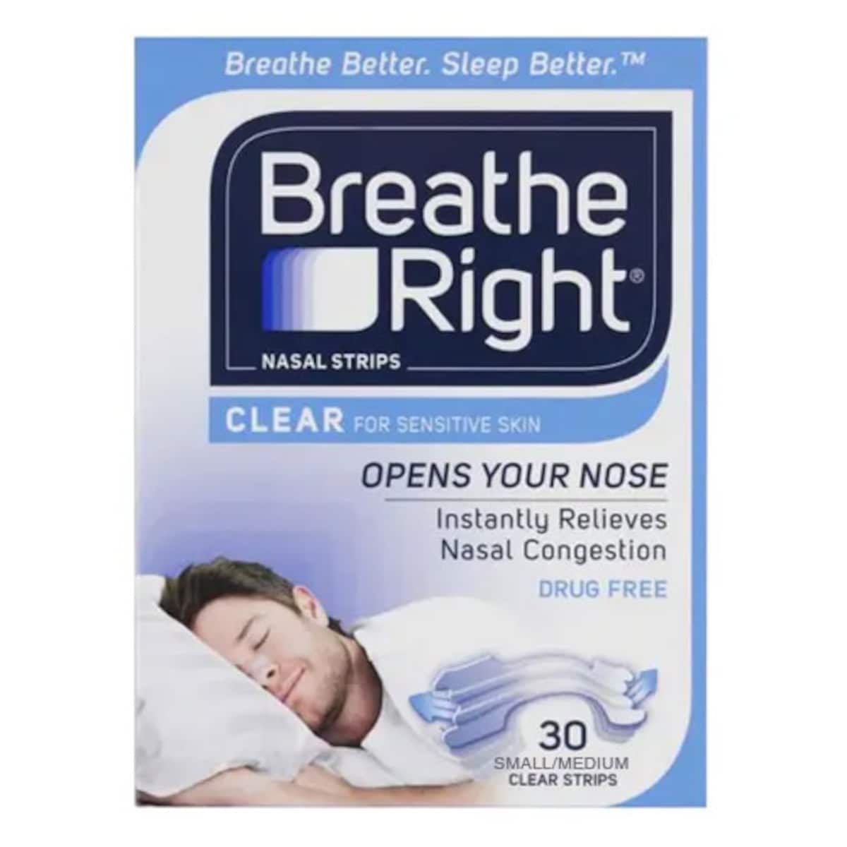Thumbnail Breathe Right Nasal Strips Clear S/M 30 Pack