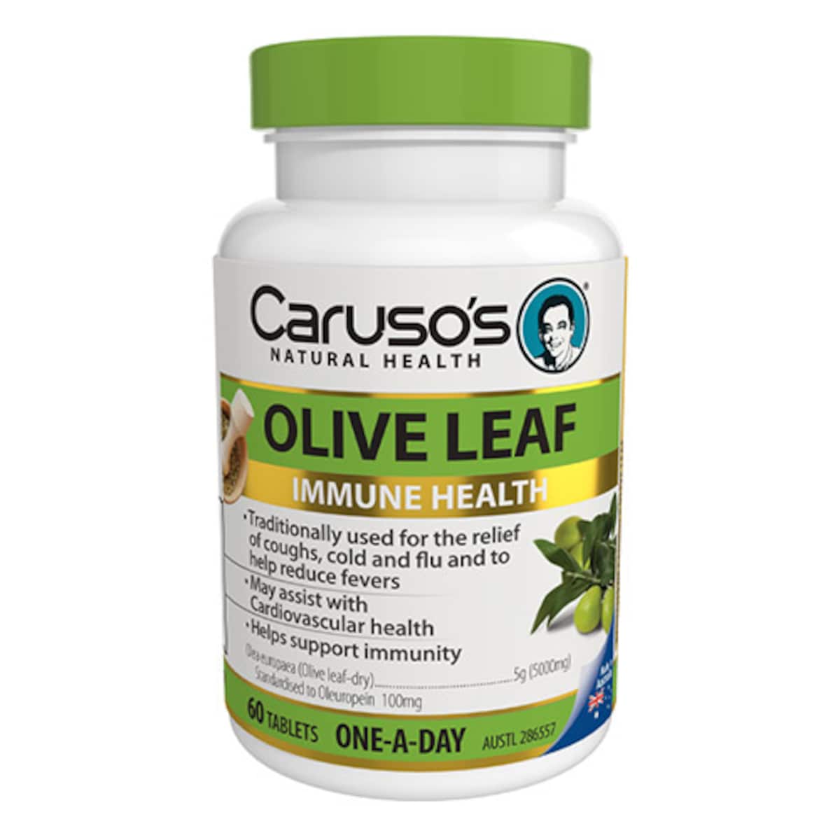 Thumbnail Carusos Olive Leaf 60 Tablets