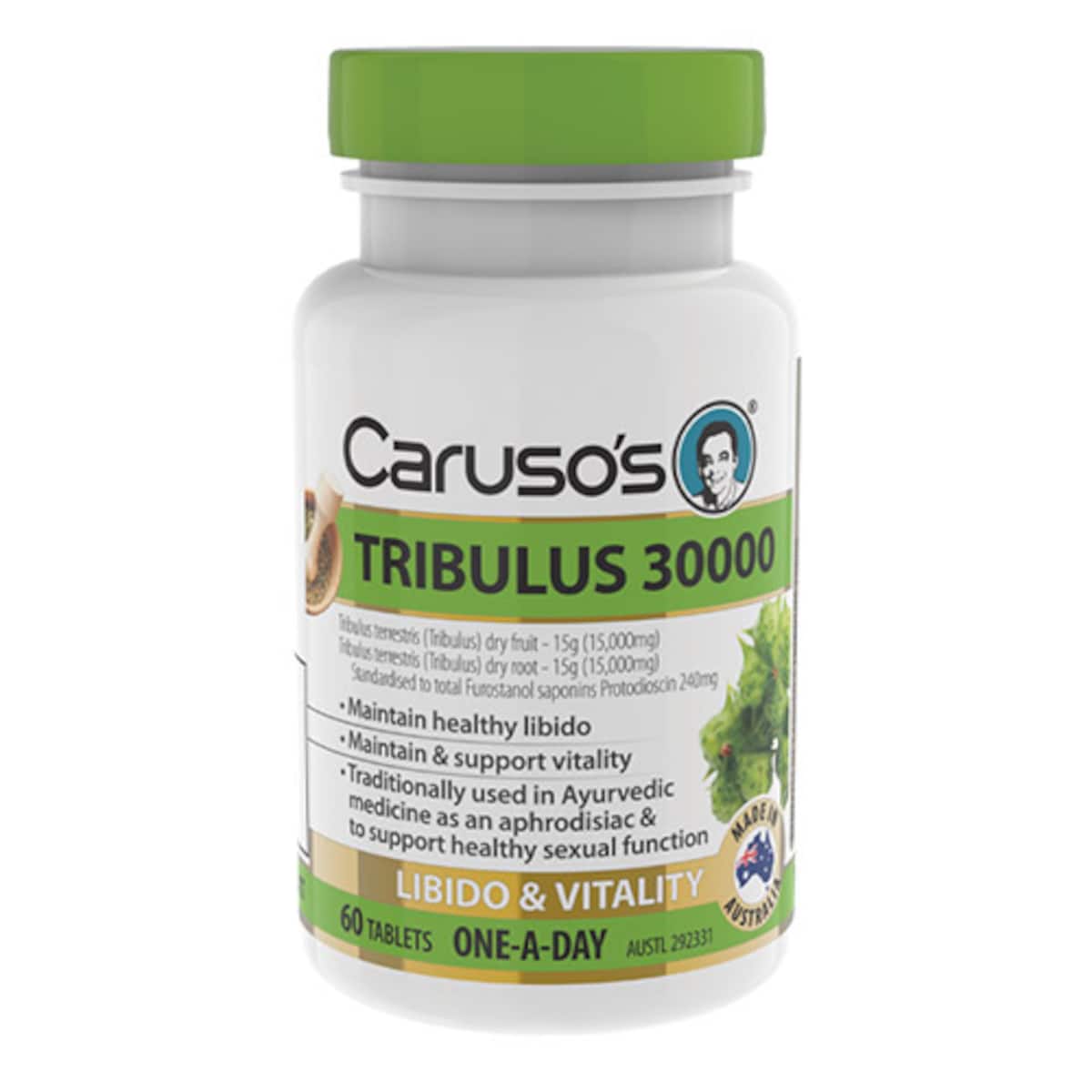 Thumbnail Carusos Tribulus 30000 60 Tablets