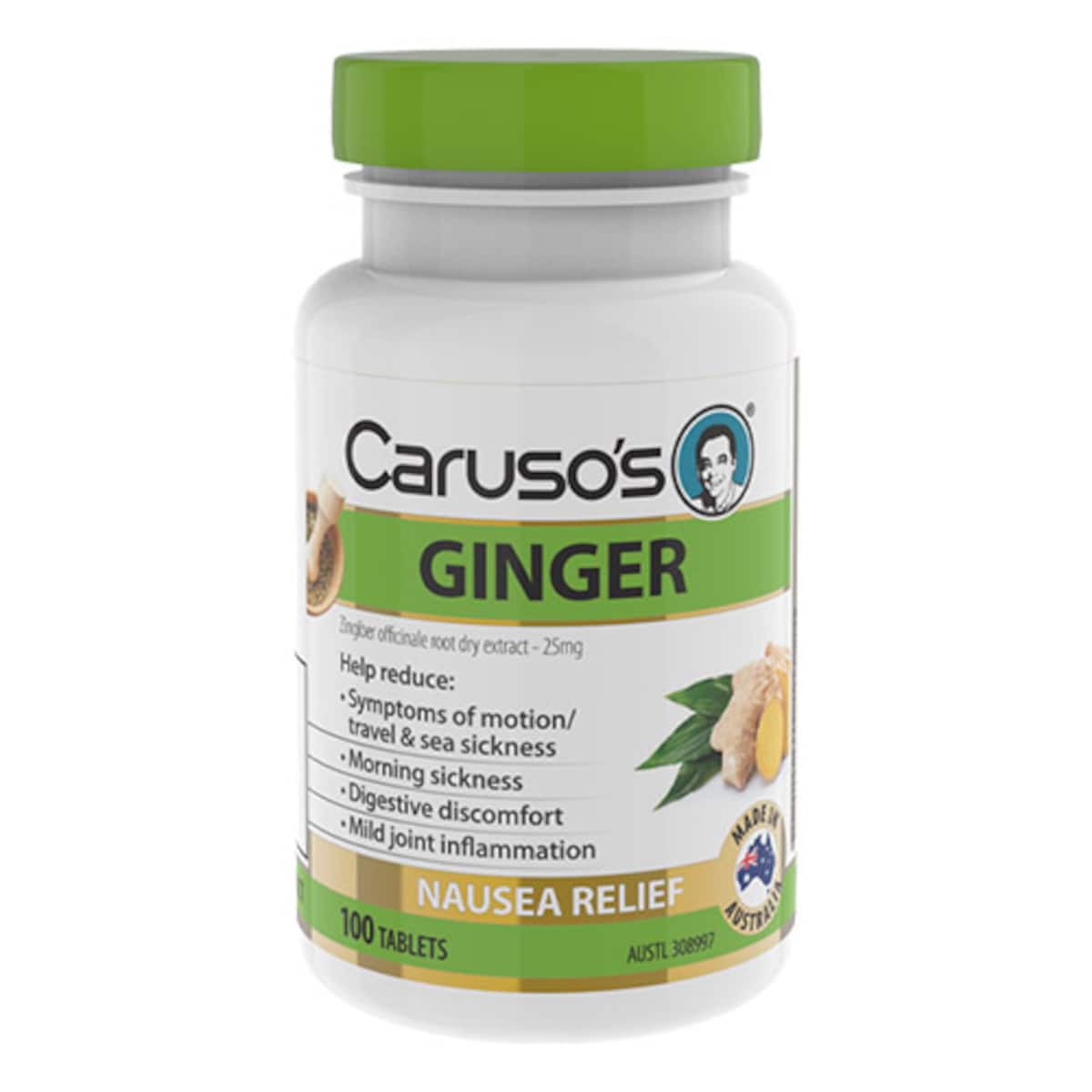 Thumbnail Carusos Ginger Nausea Relief 100 Tablets