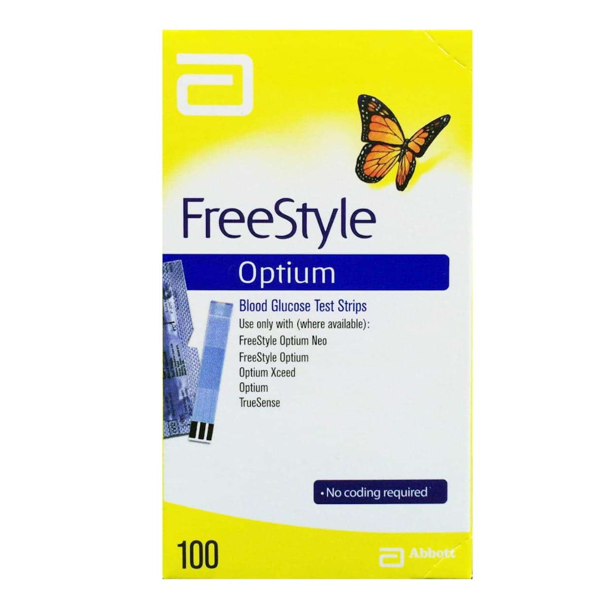 Thumbnail Abbott Freestyle Optium Blood Glucose Test Strip 100 Strips
